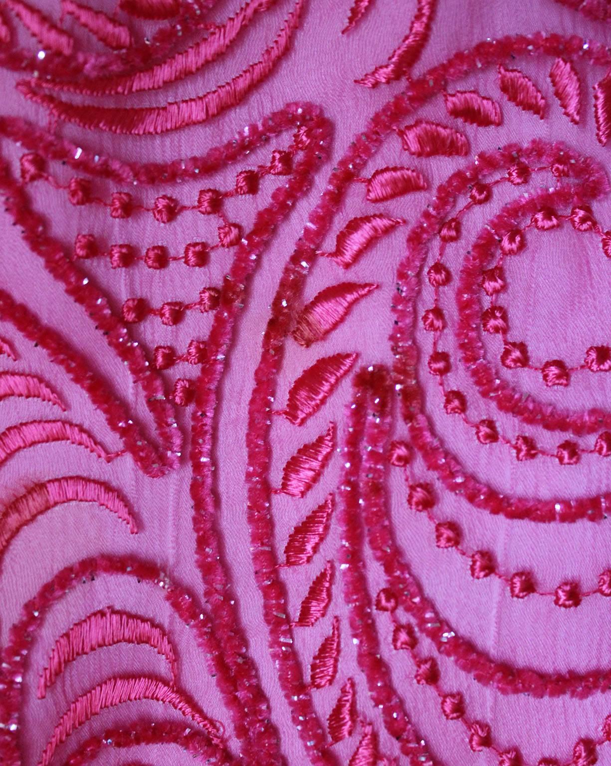 1960s Christian Dior Rose Pink Devoree and Silk Dress 3