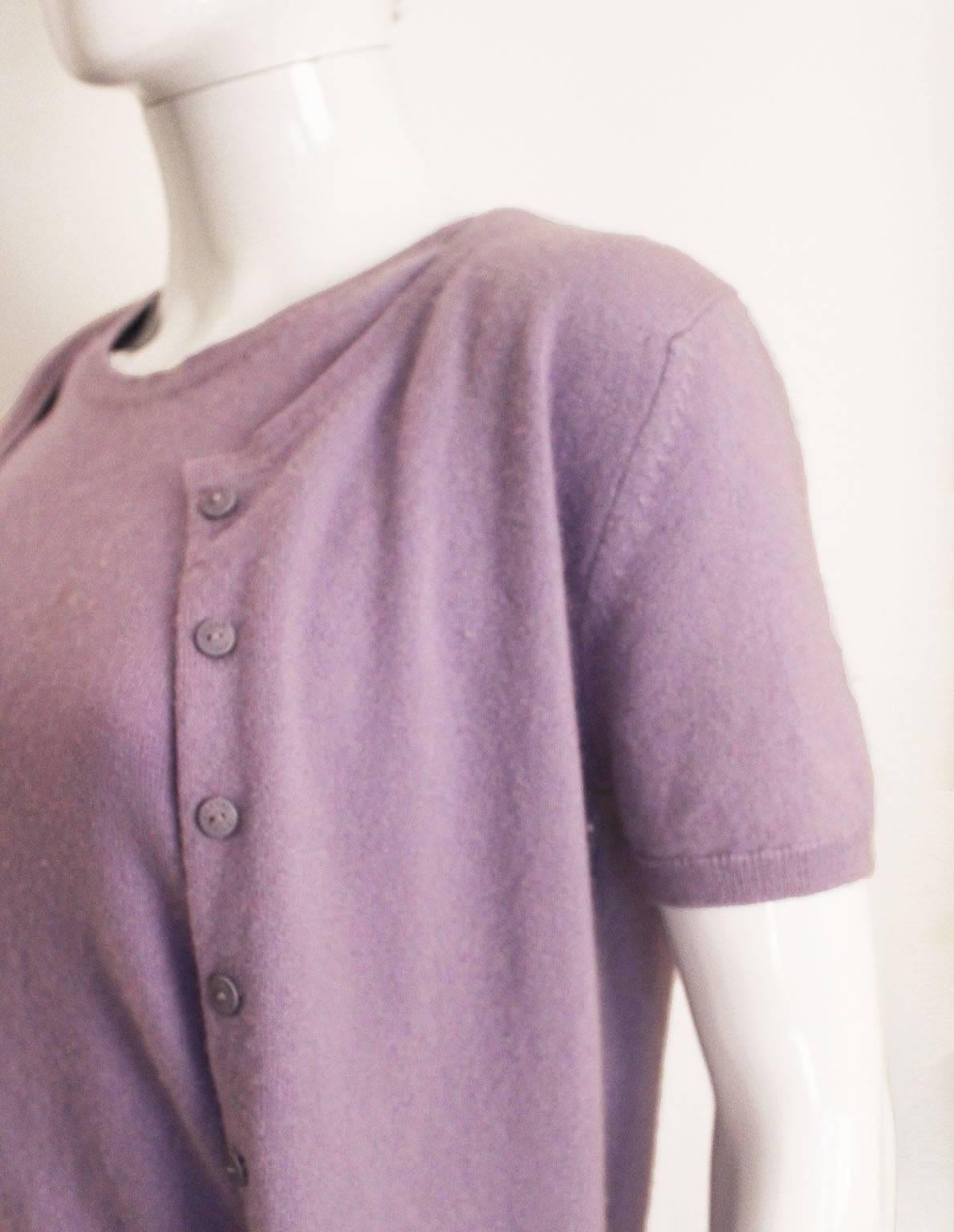 Chanel Lavender Cashmere Twinset In Good Condition In London, GB