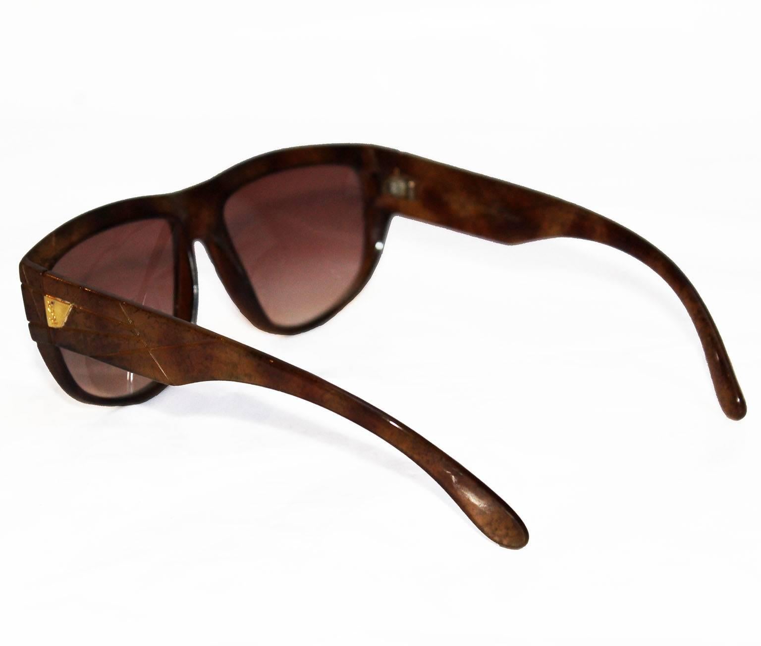Brown Yves Saint Laurent Vintage Sunglasses, 1970s 