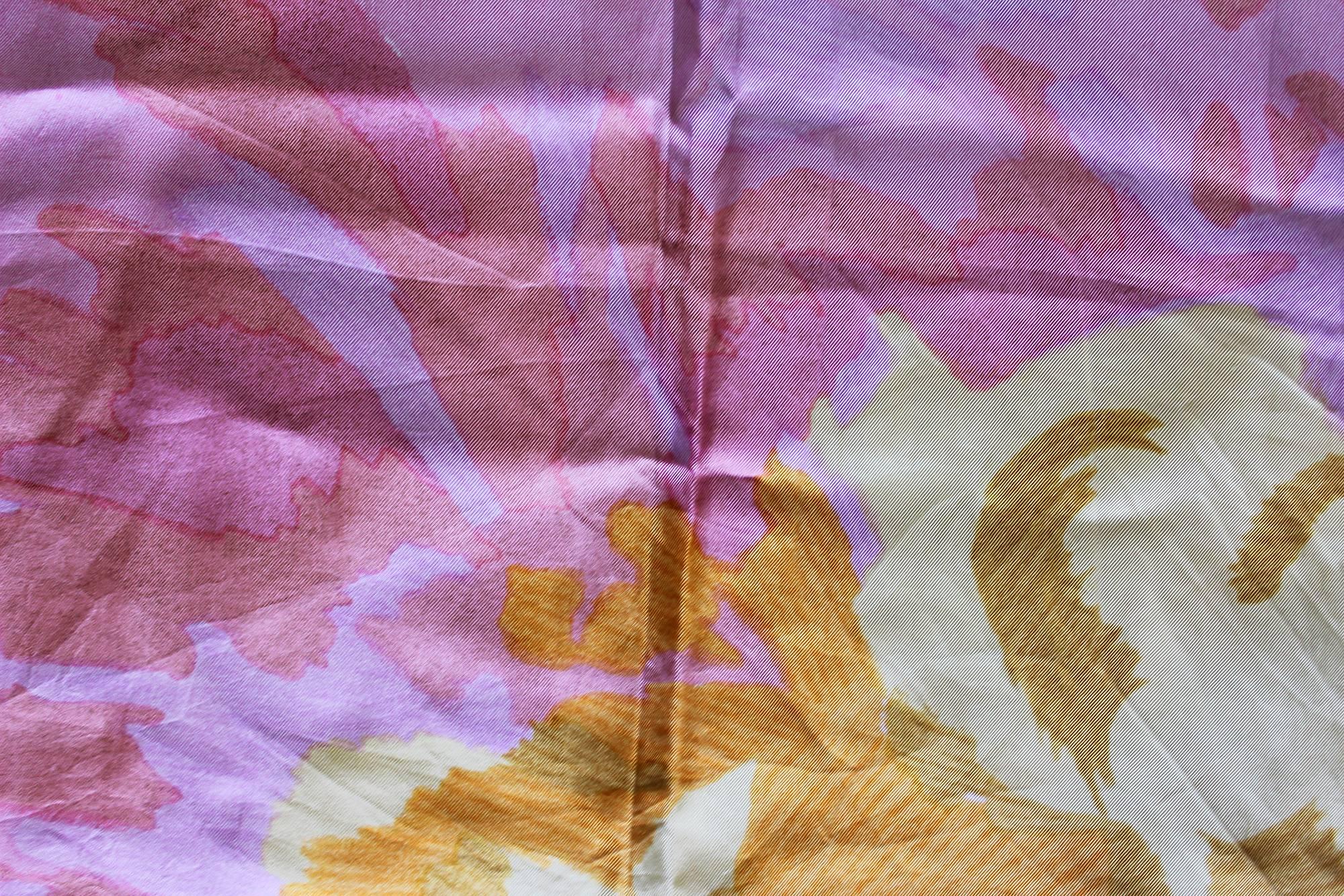 Purple Christian Dior Vintage Silk Scarf 