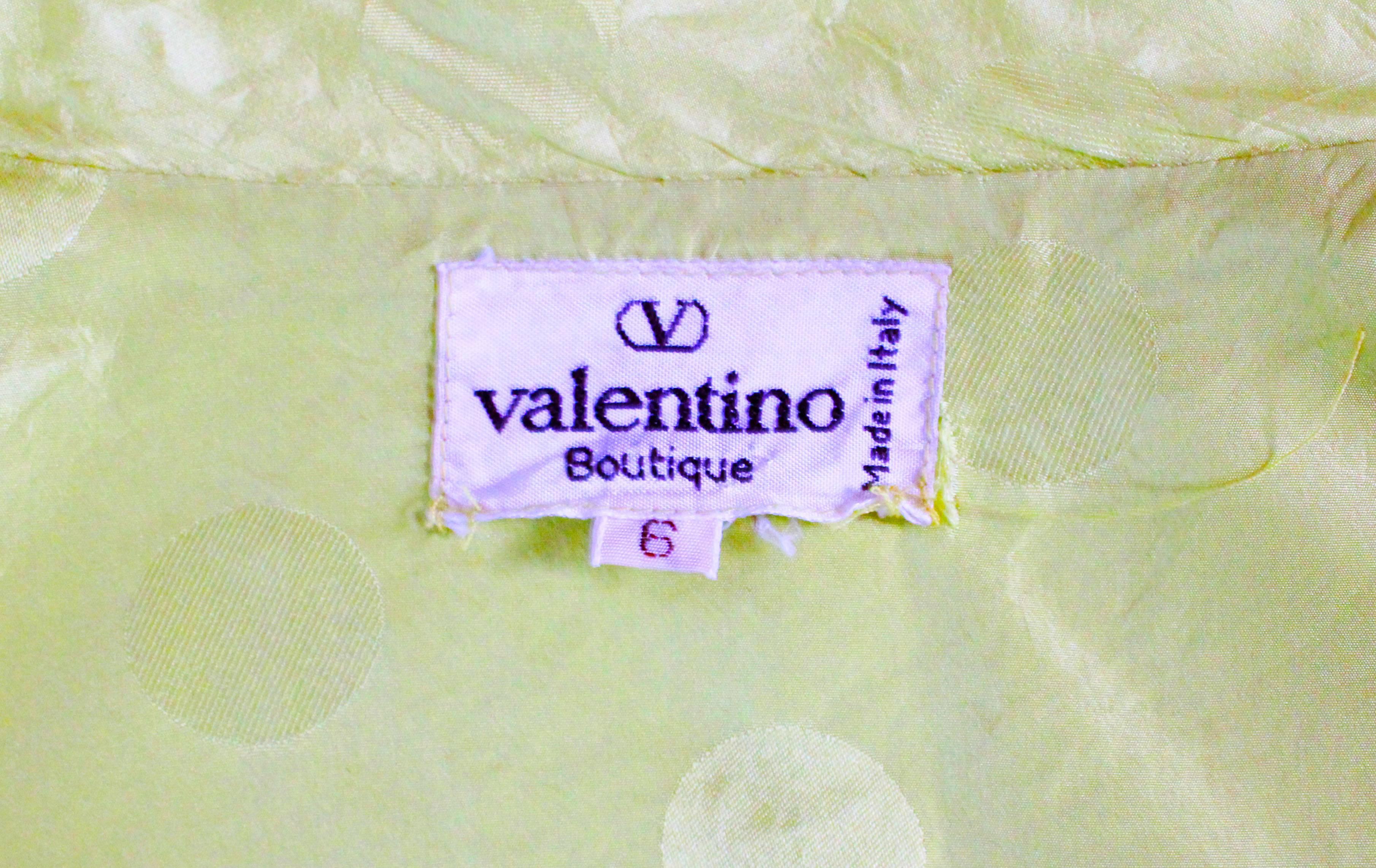 Valentino Chartreuse Short Sleeve Jacket 3
