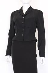 Late 1980s Black Thierry Mugler Structured Jacket