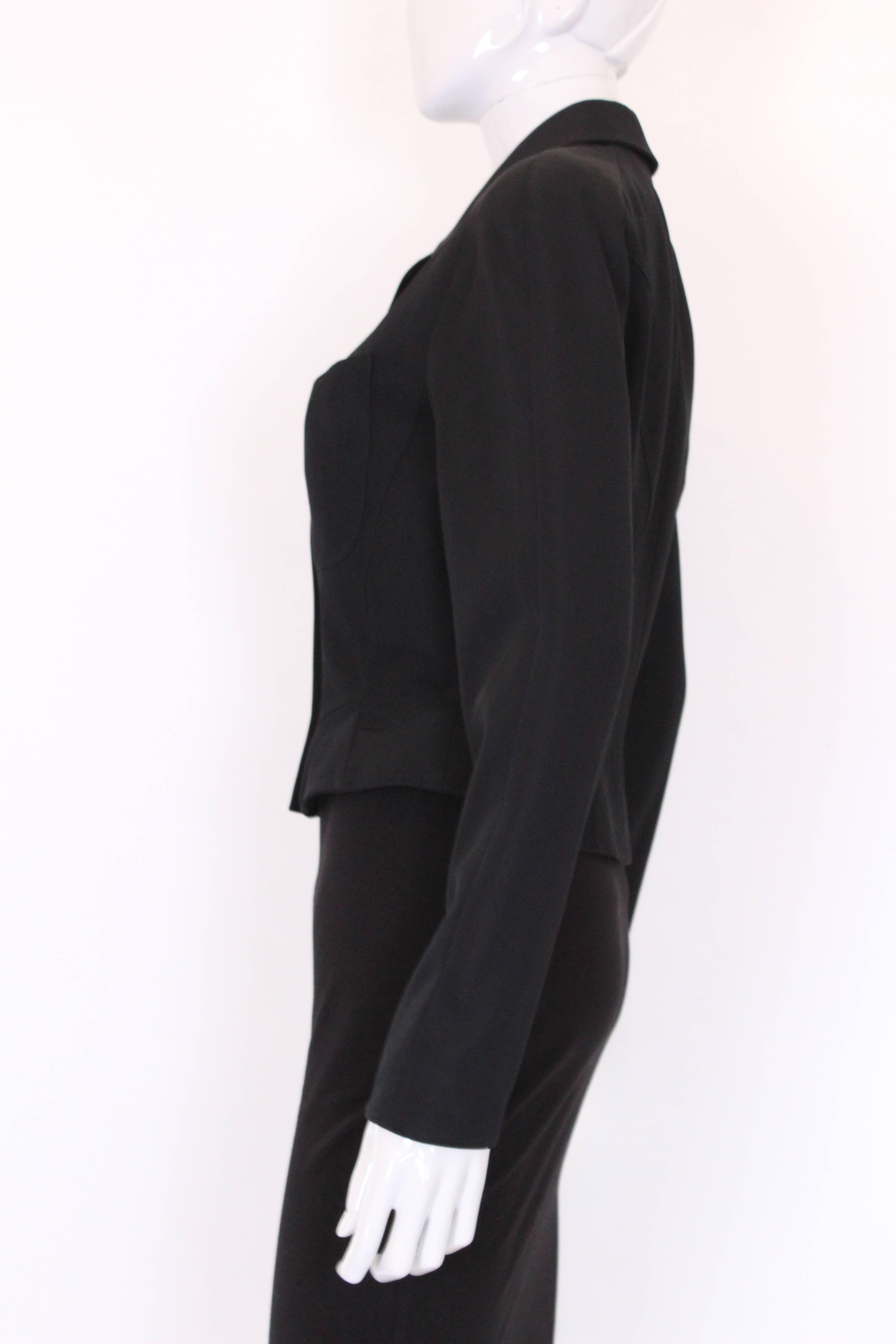 Women's Late 1980s Black Thierry Mugler Structured Jacket