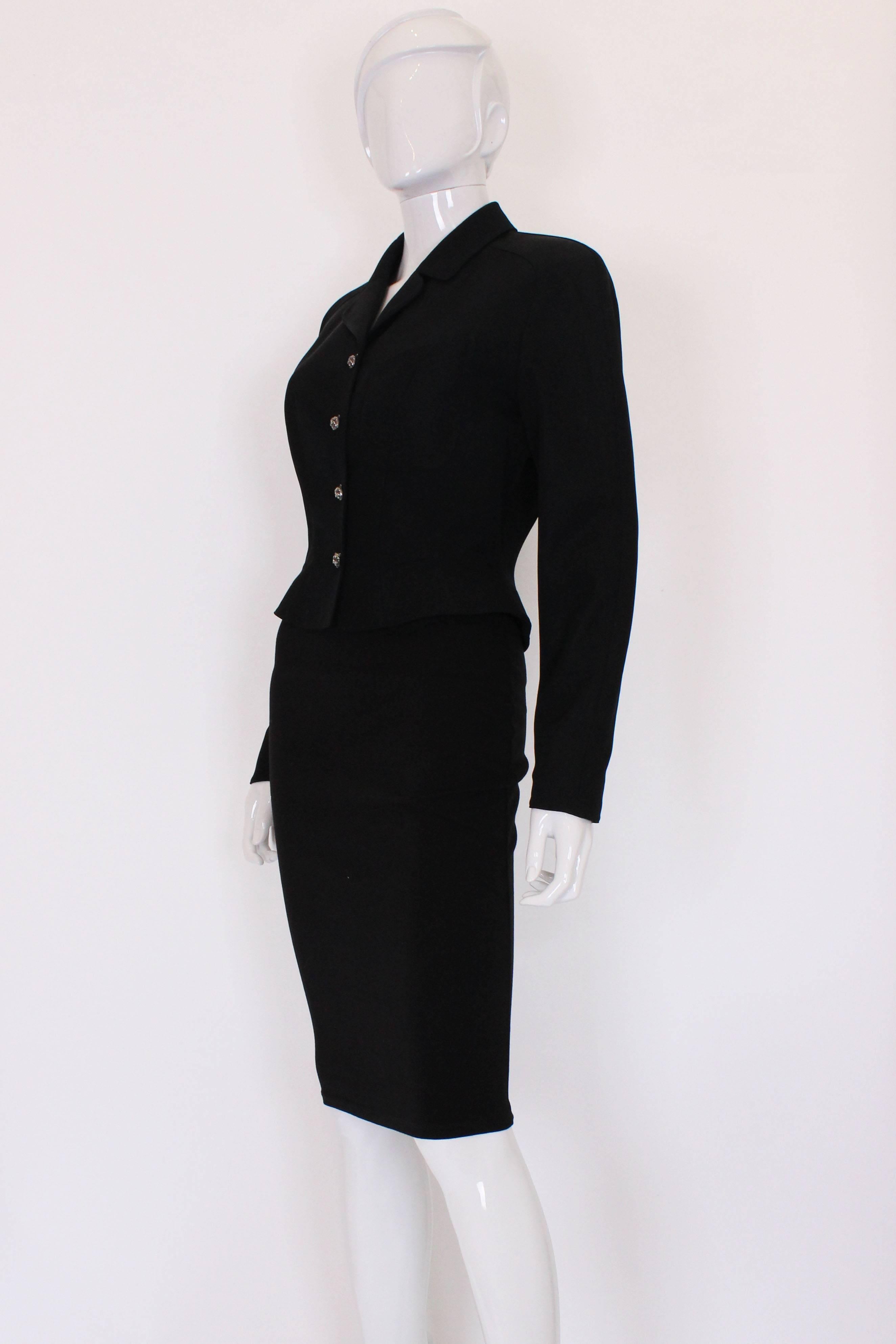 Late 1980s Black Thierry Mugler Structured Jacket In Excellent Condition In London, GB