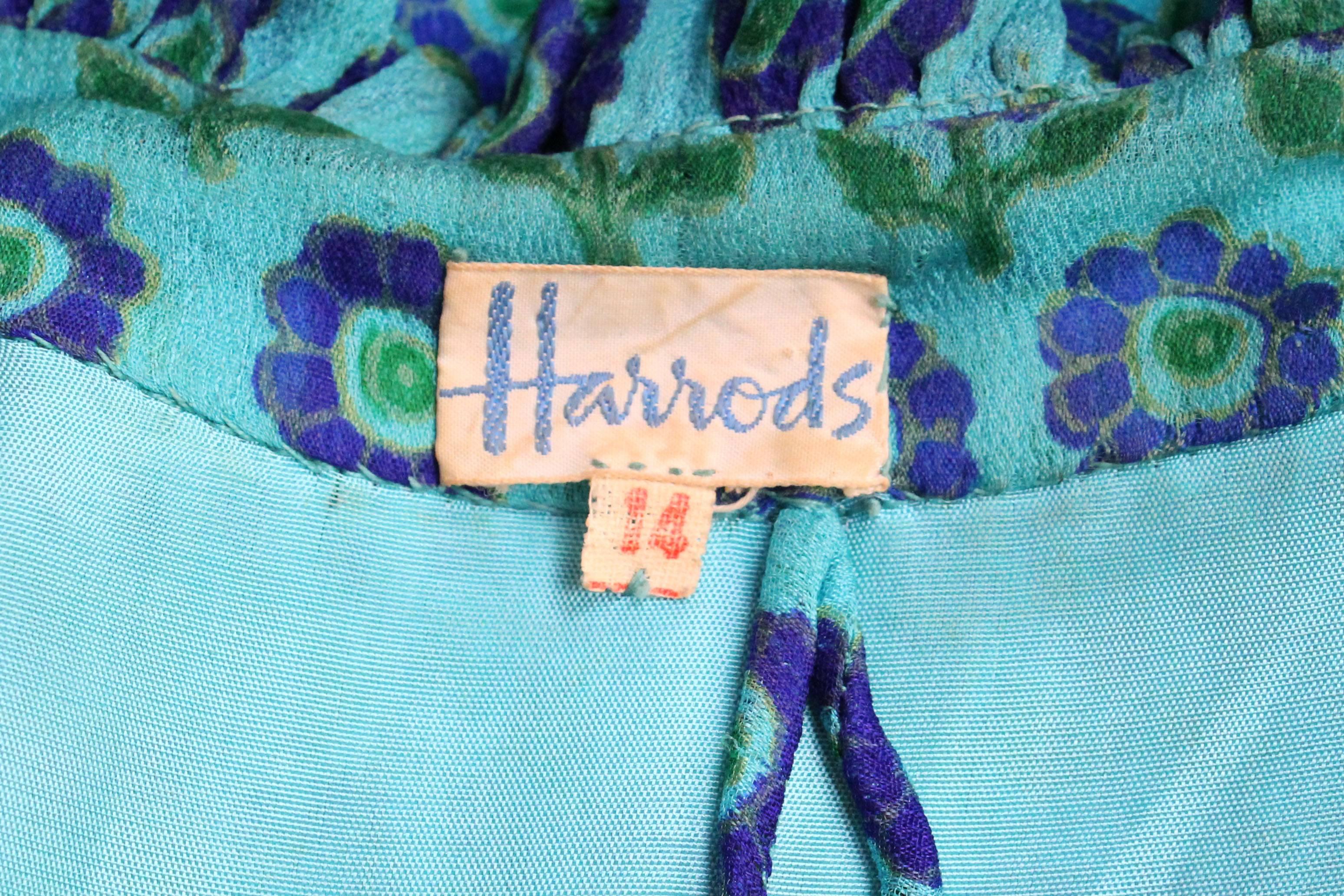 1970s Harrods Silk Smock Dress 4
