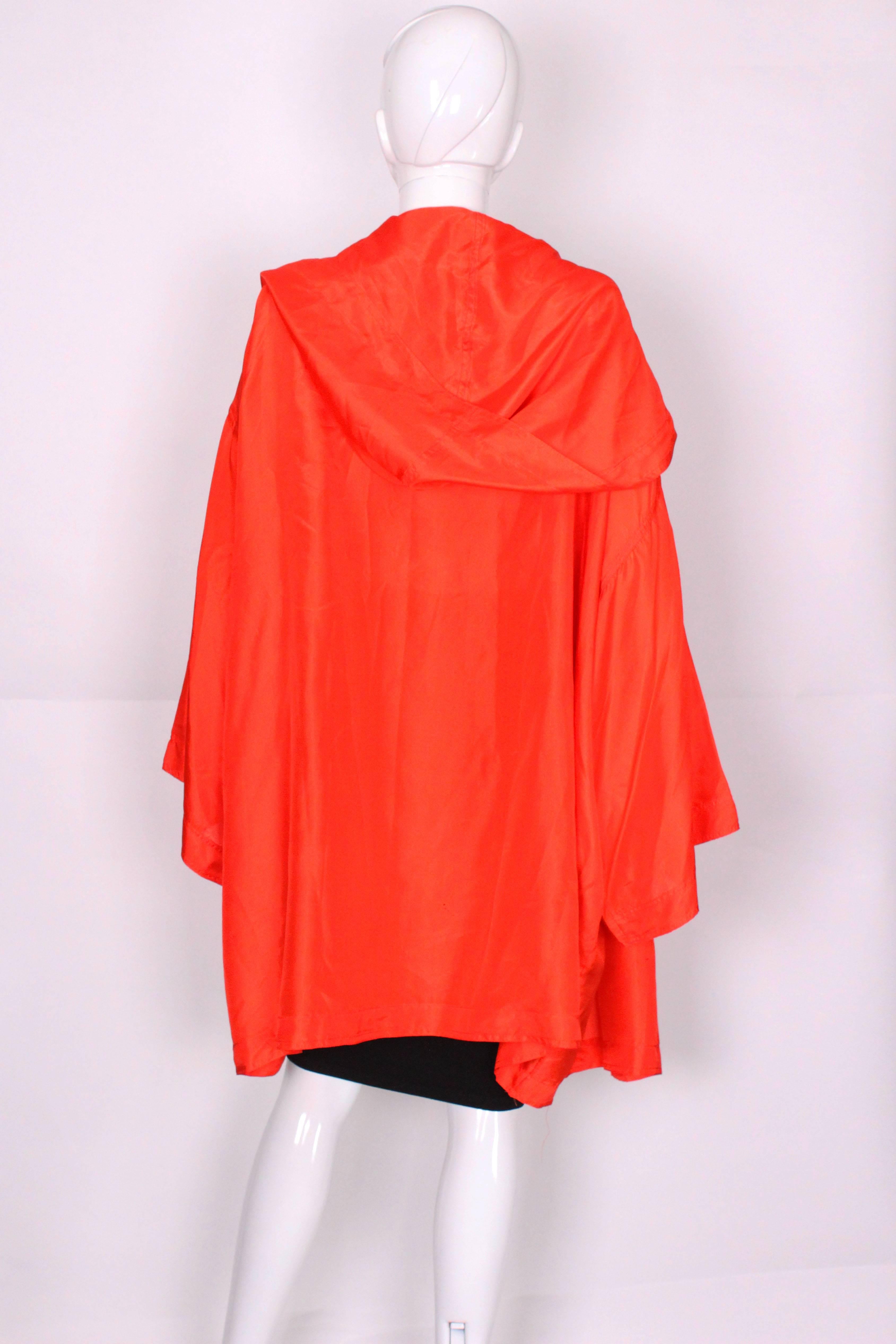 Silk Oversize Jacket With Hood by Issac Mizrahi 1