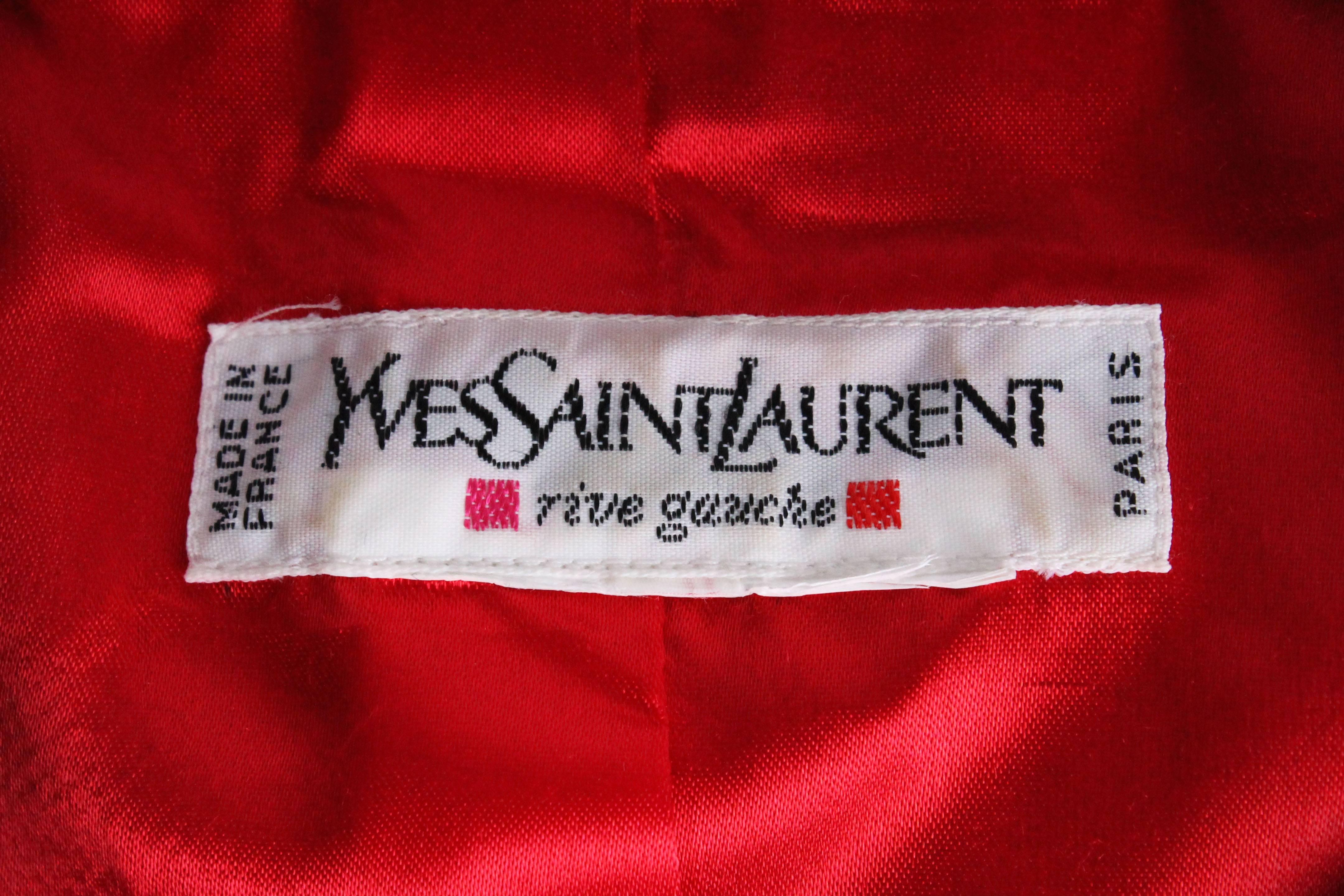Yves Saint Laurent Green Velvet Jacket 3