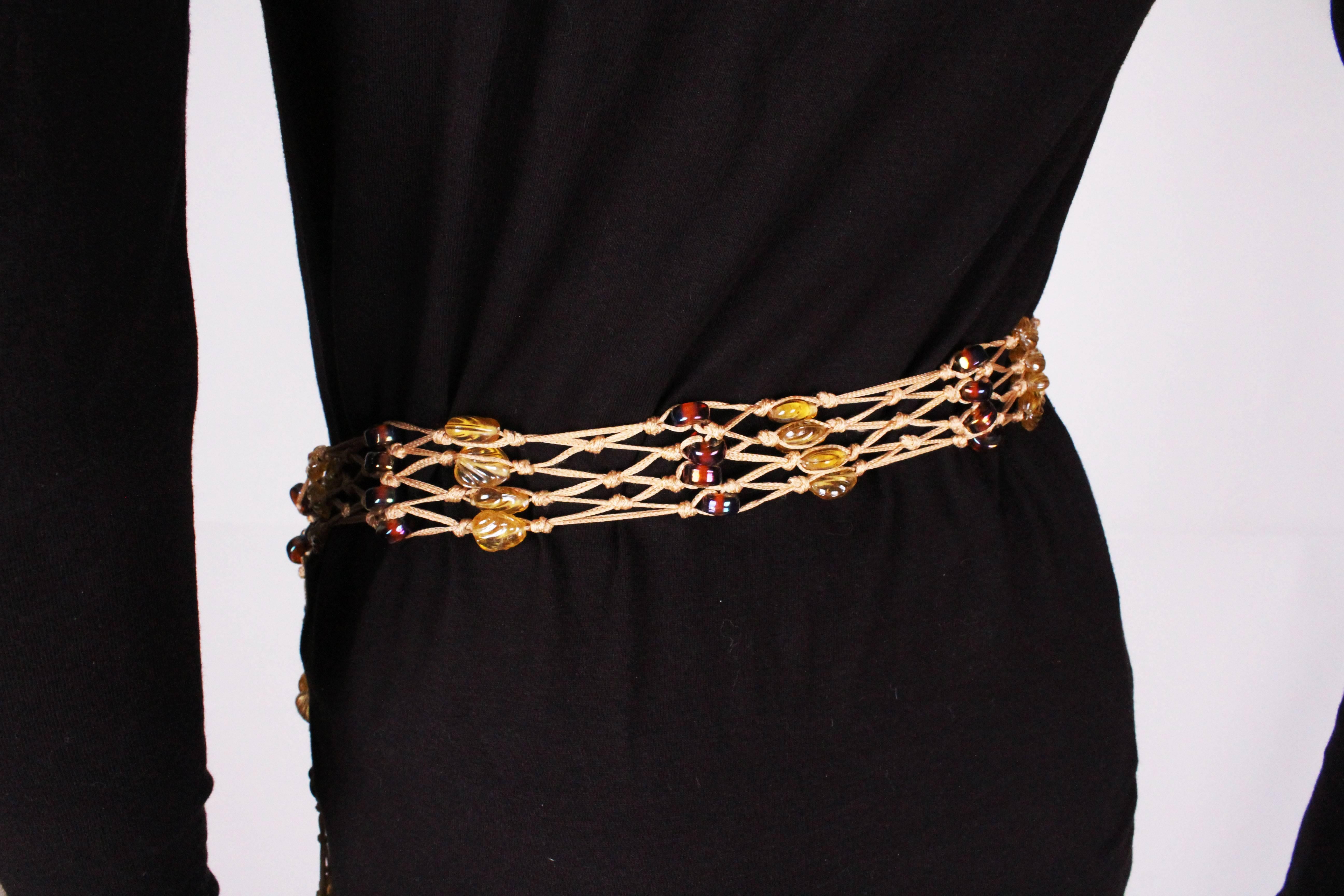 Women's Ferragamo Beaded Belt