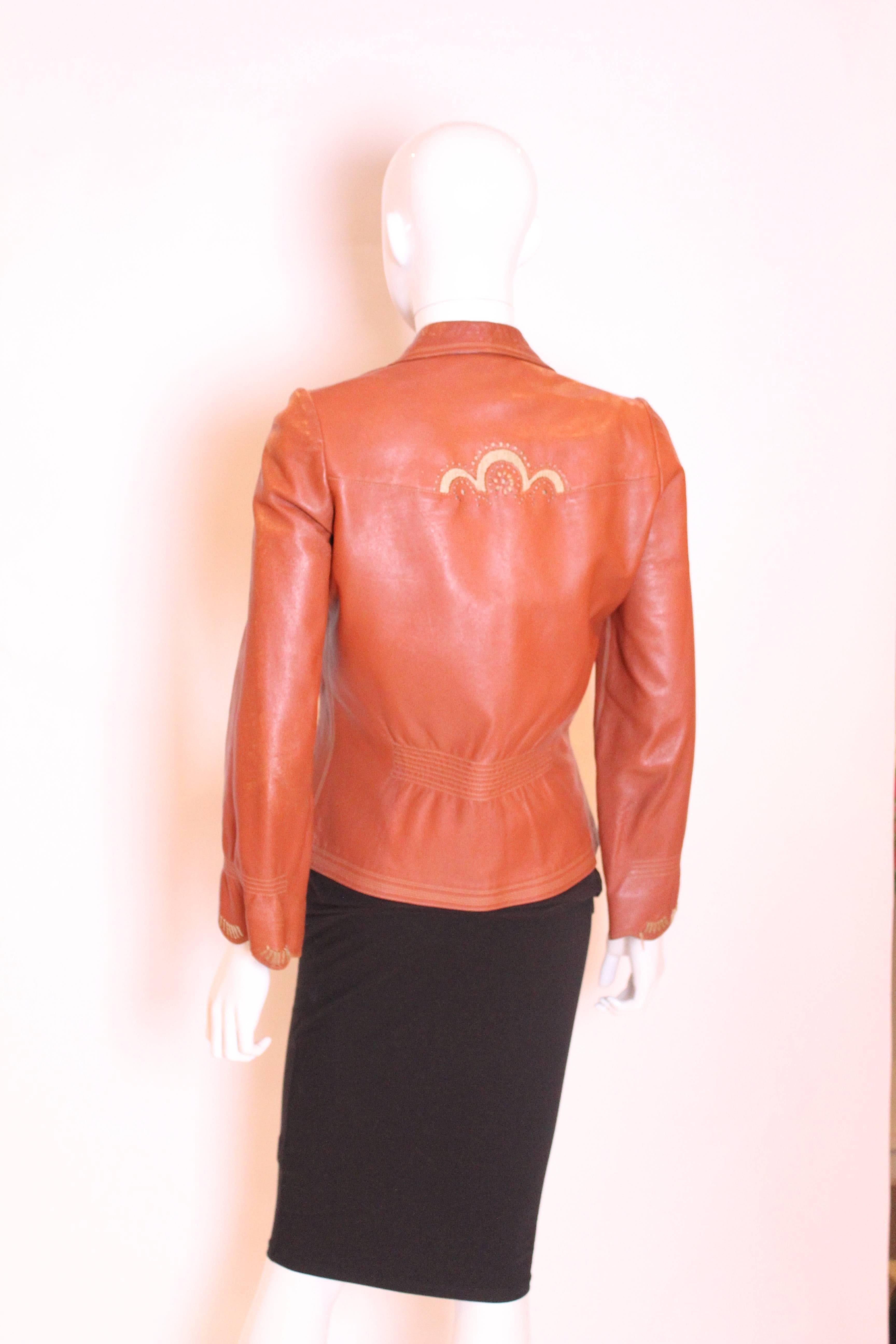1970s leather jacket by Jean and Michael Pallant In Excellent Condition In London, GB