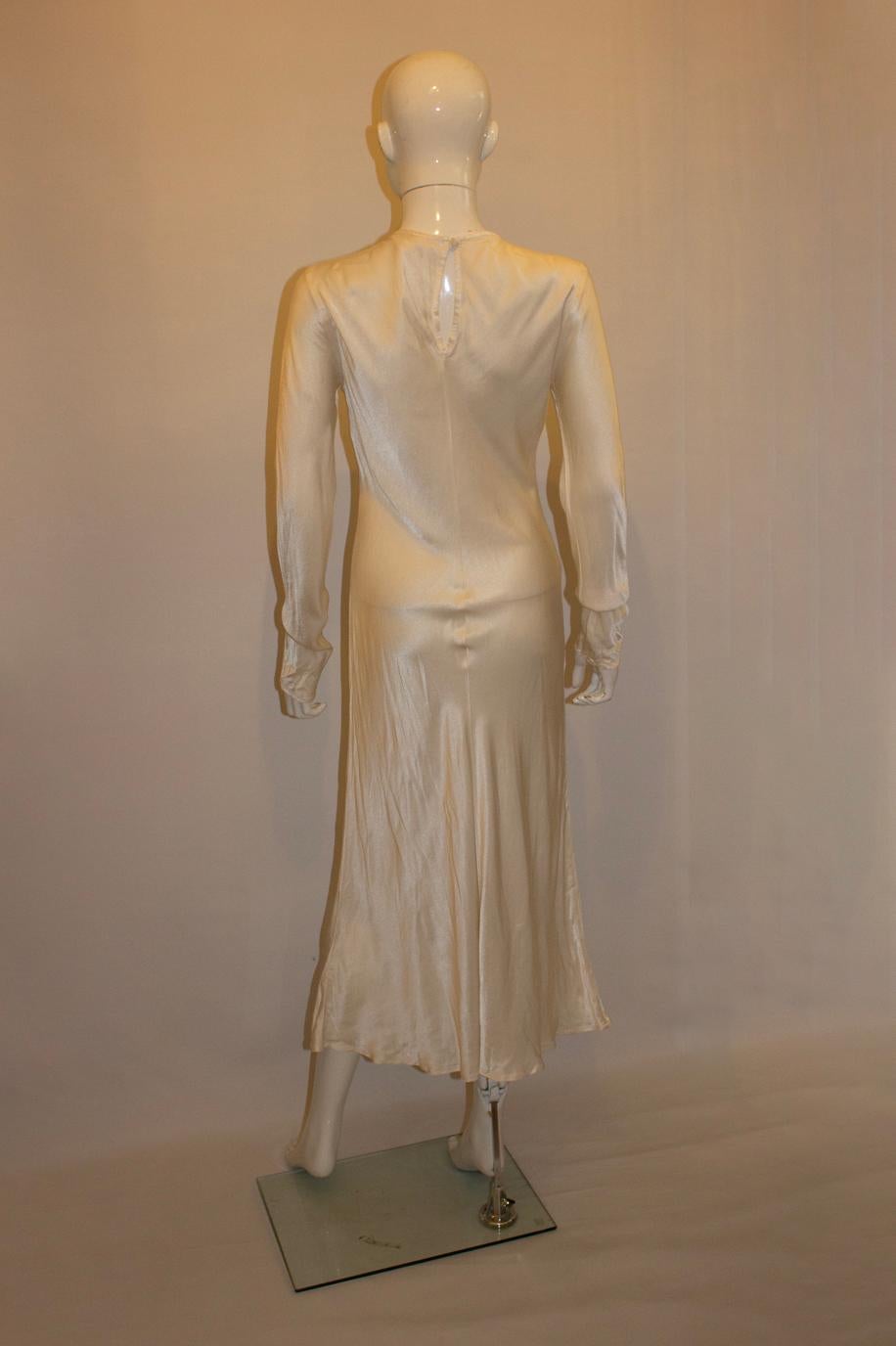Vintage White Ghost Kleid im Angebot 2