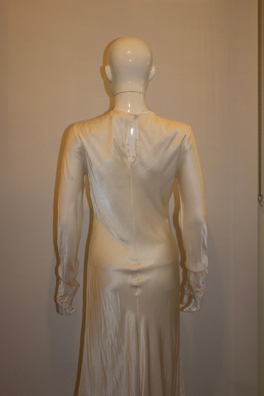 Vintage White Ghost Kleid im Angebot 3
