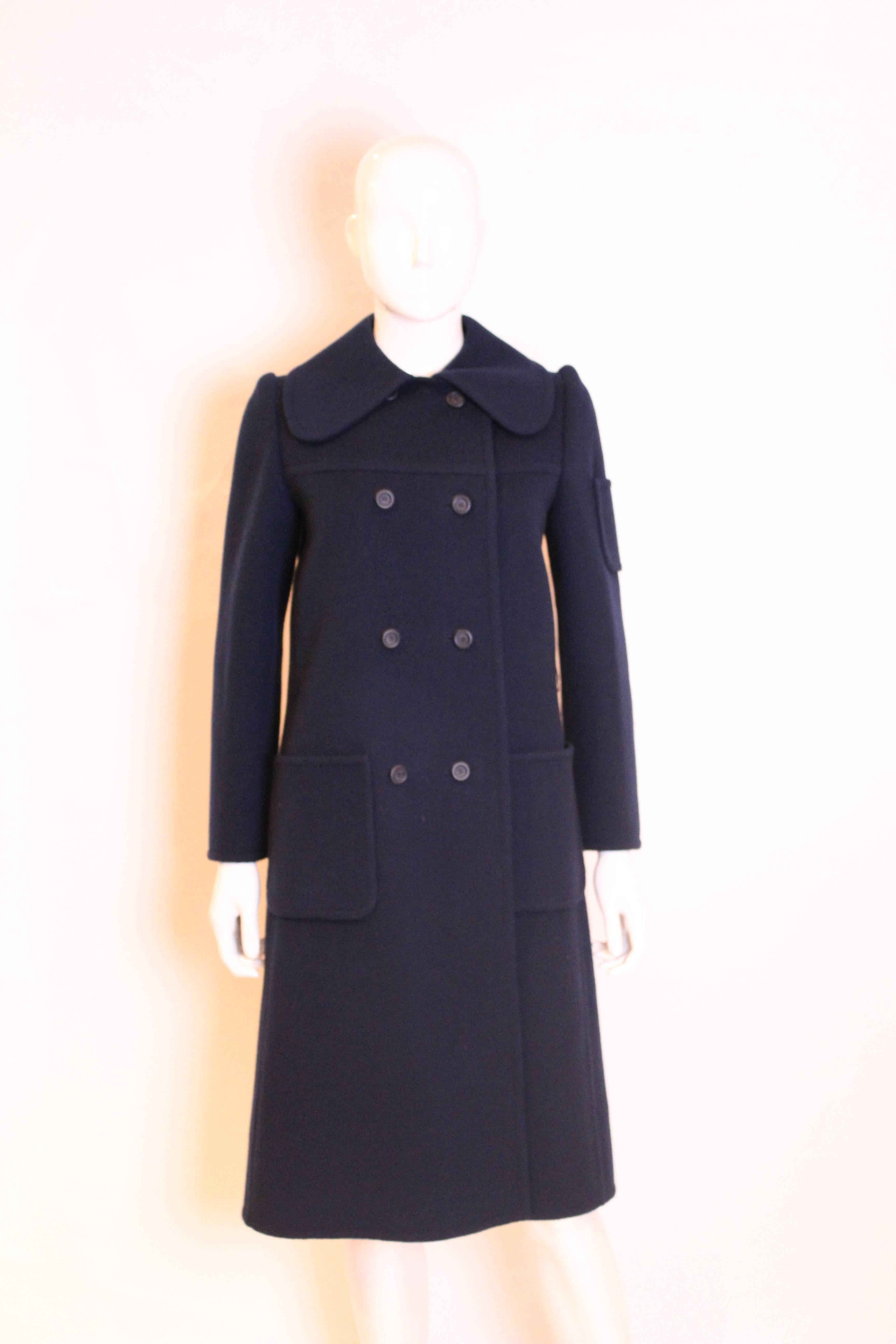 Christian Dior Paris, Blue Wool Coat, Patron Original number 00200 2