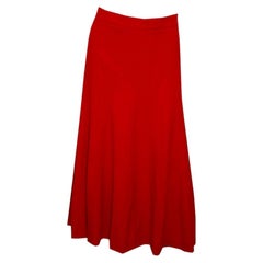 Vintage Escada Red Wool Skirt