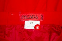Vintage Escada Red Wool Skirt
