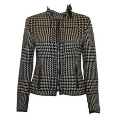Chaqueta de lana negra y marfil de Rena Lange