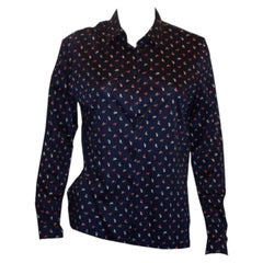 Chemise vintage à imprimé Jaeger