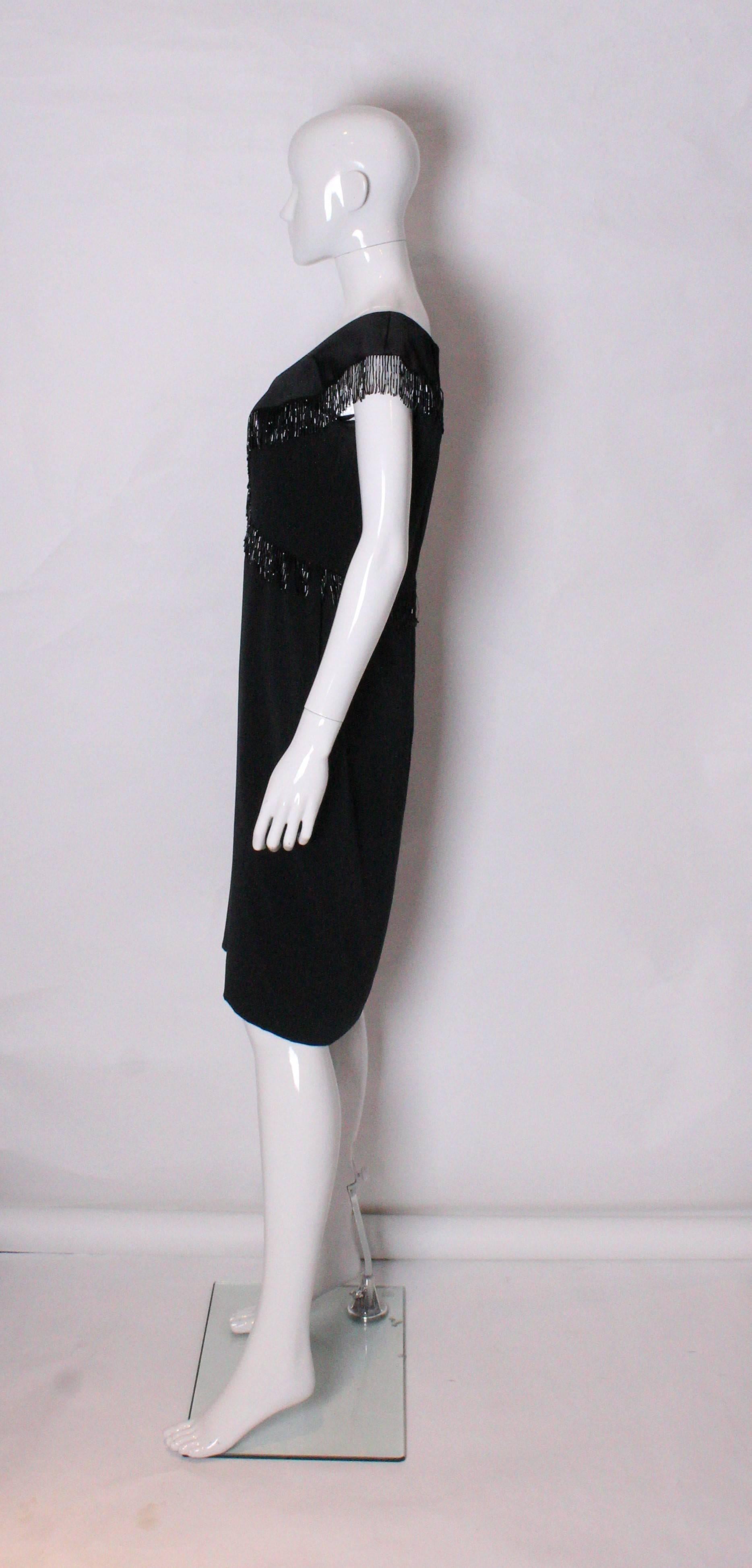 Vintage Black Cocktail Dress by Bellville Sassoon In Excellent Condition In London, GB