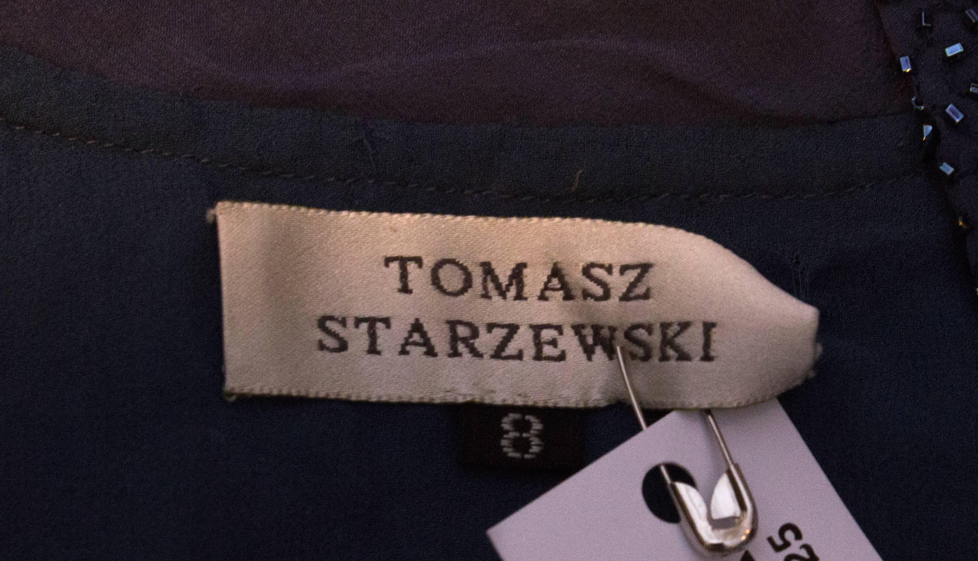 Tomasz Starzewski Beaded and Silk Evening Gown 2
