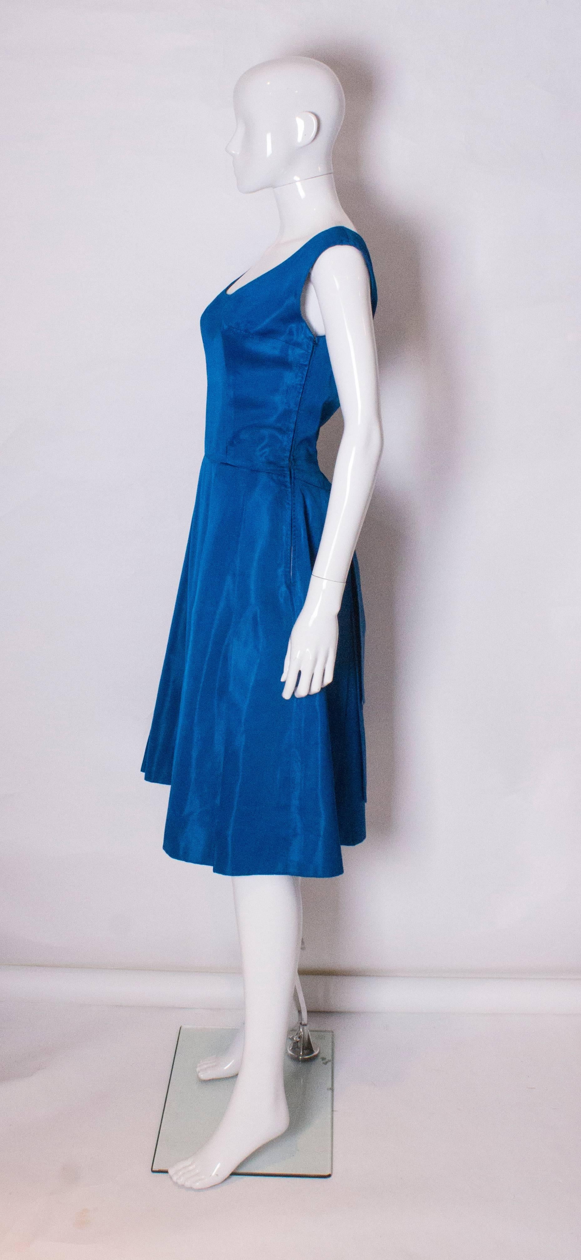1950s Blue Cocktail Dress In Excellent Condition In London, GB