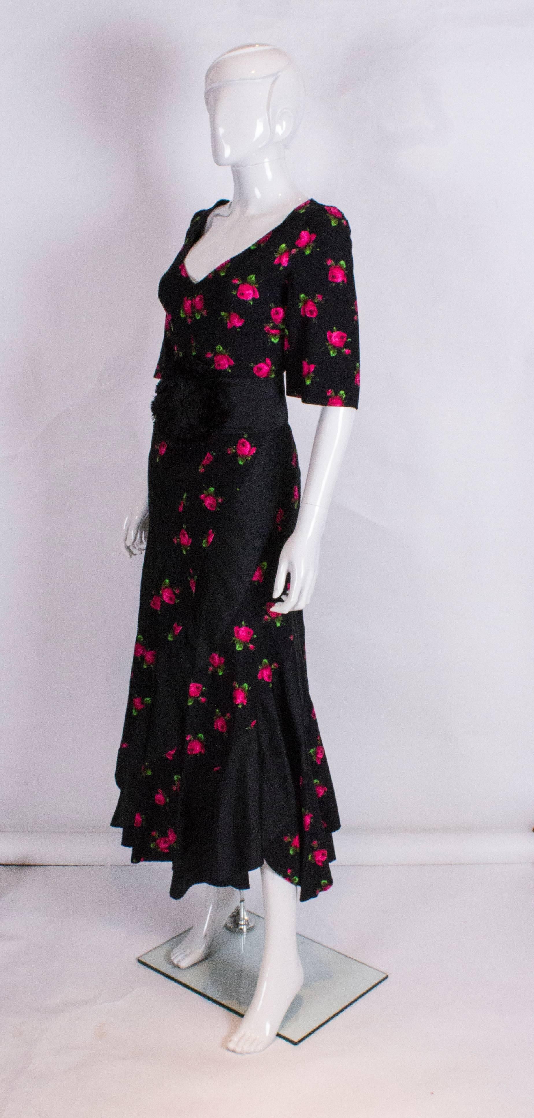 Black Couture Evening Gown 