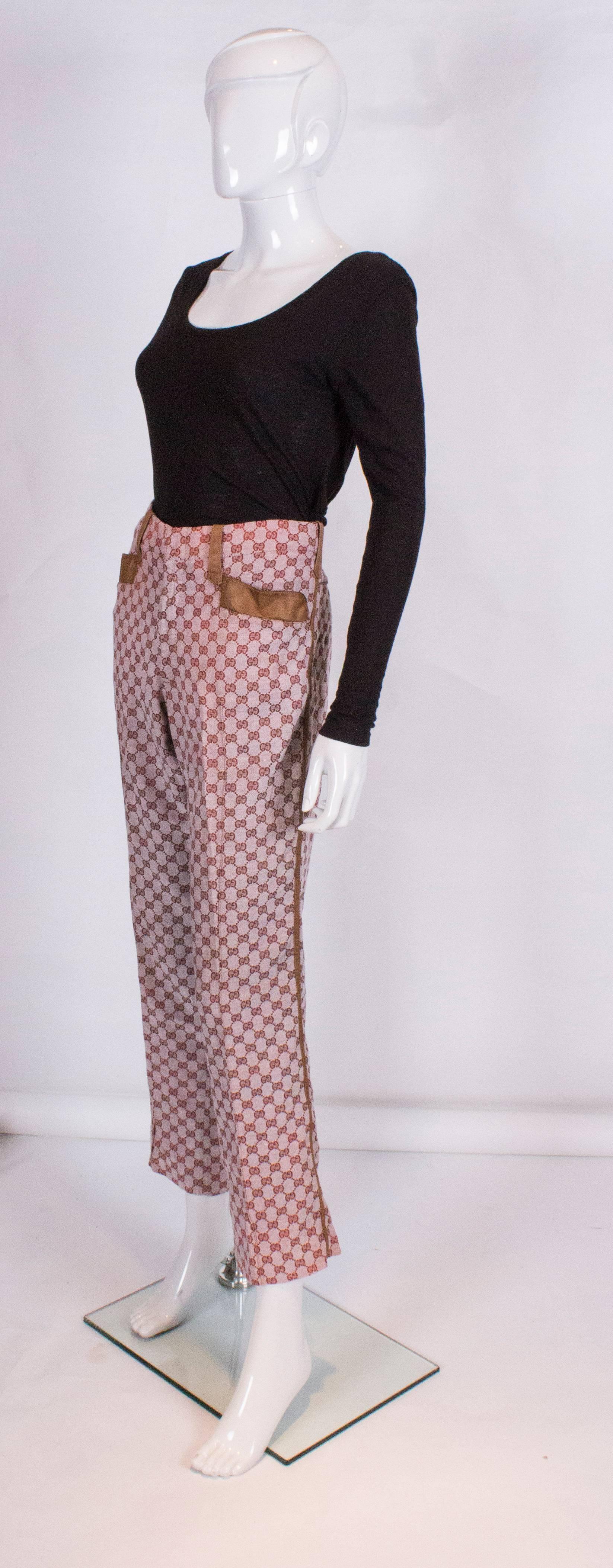 Brown 1970/1980s Gucci trousers