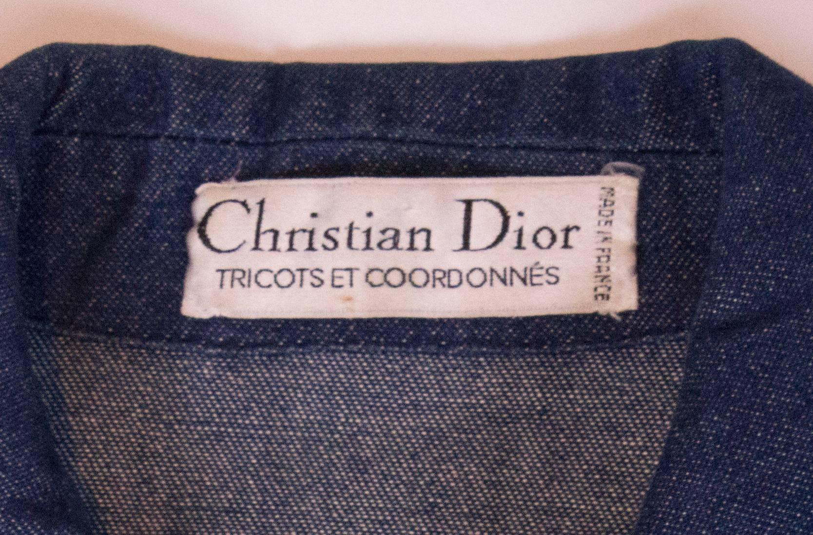 Christian Dior Vintage Denim Skirt Suit 2