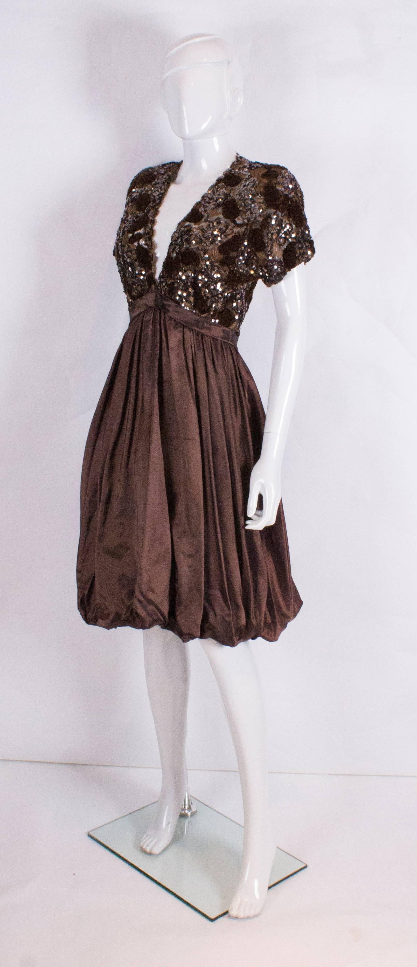 Black Gicol Evening Dress with Lengthening Slip