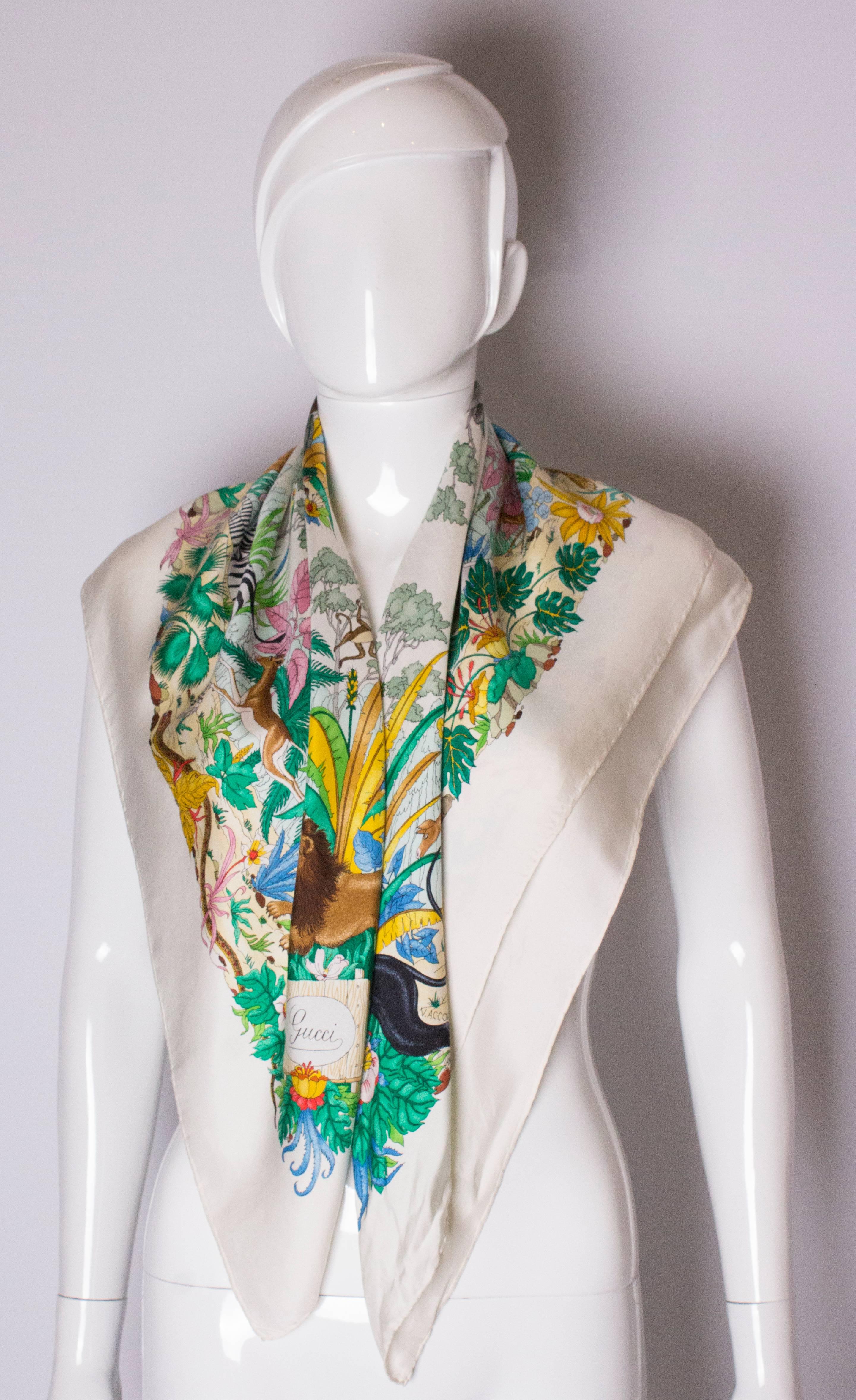 Women's Gucci Vintage Silk Scarf