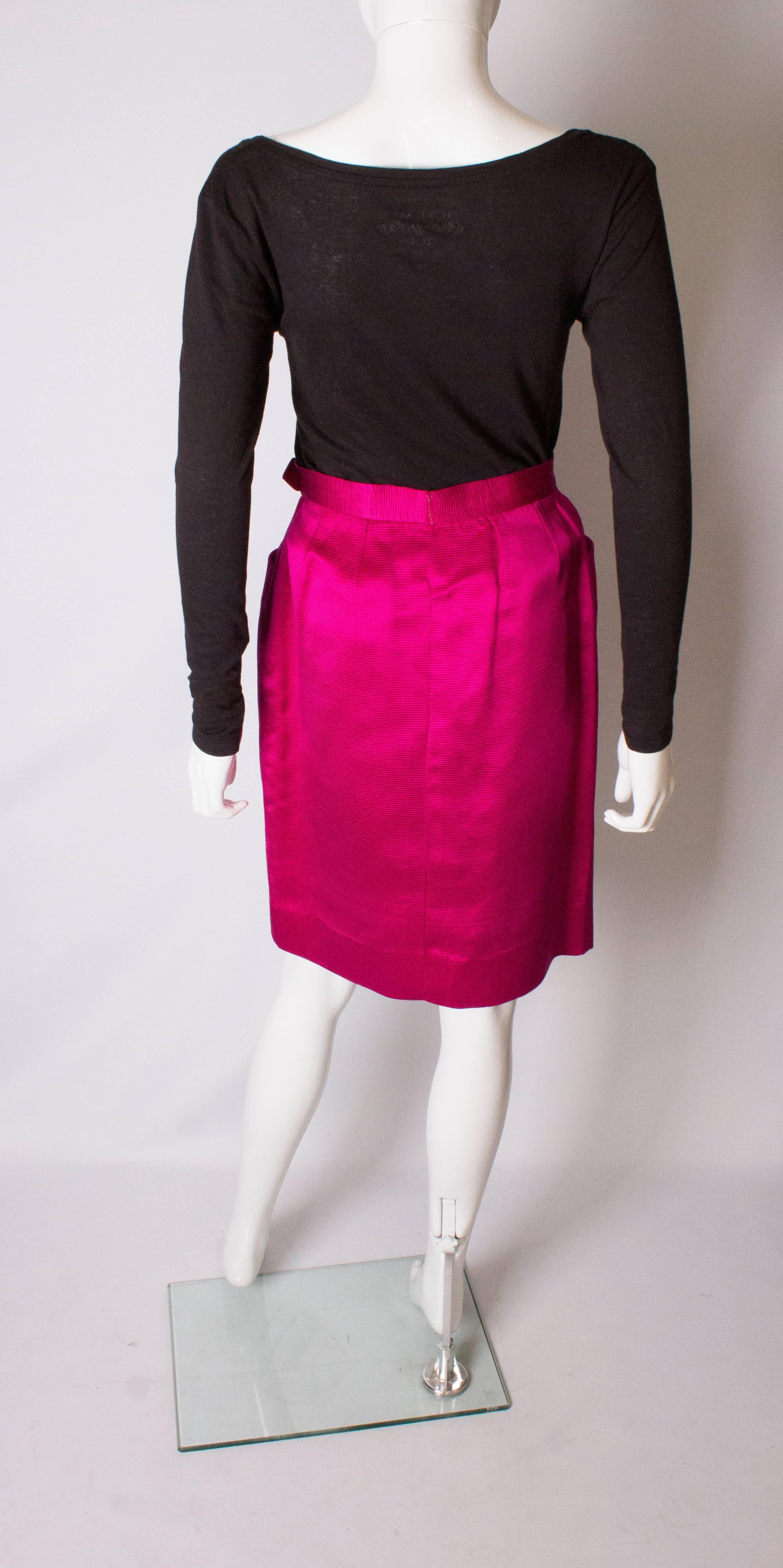Yves Saint Laurent Vintage Pink Skirt In Good Condition In London, GB
