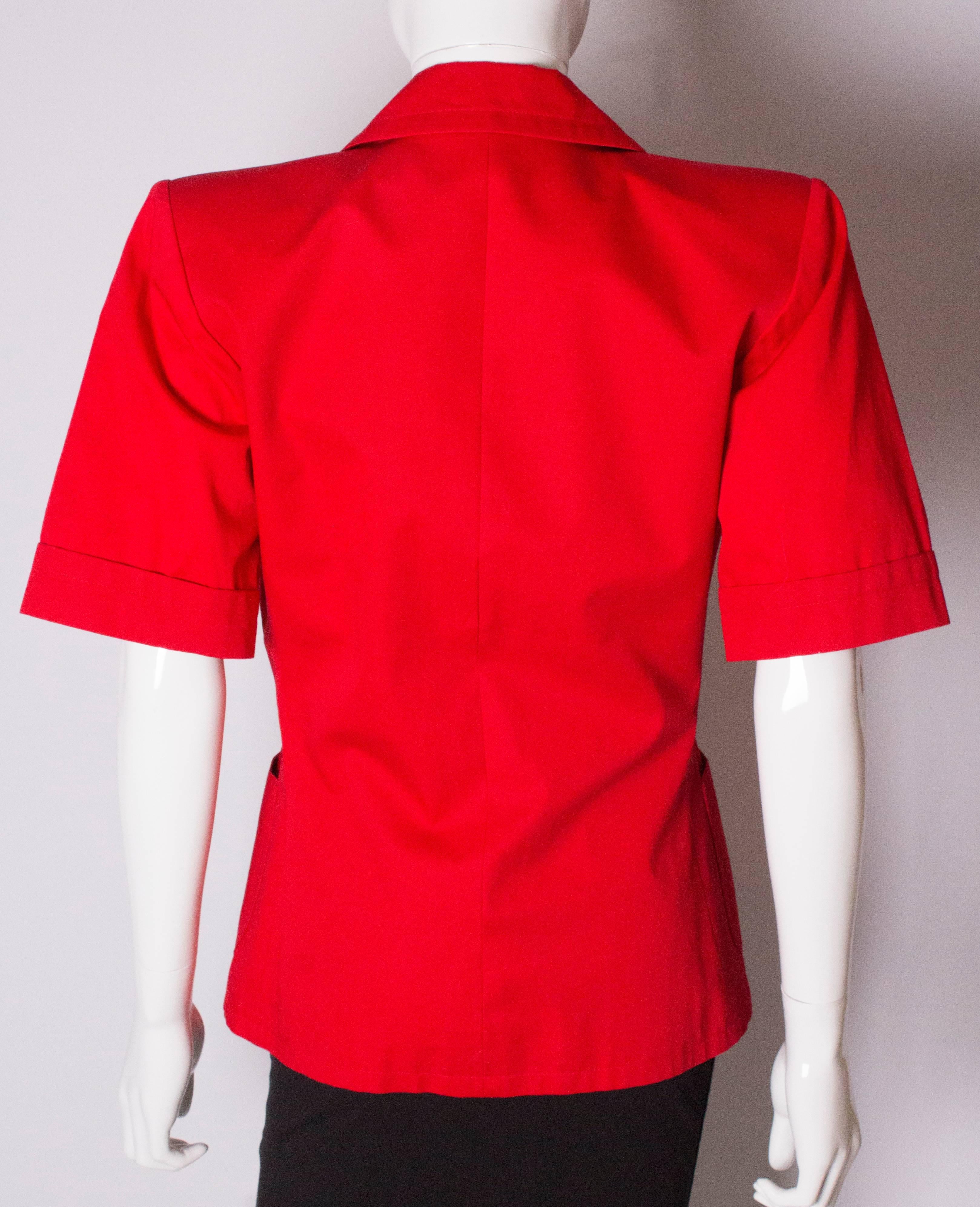 Vintage Yves Saint Laurent Red Jacket 2