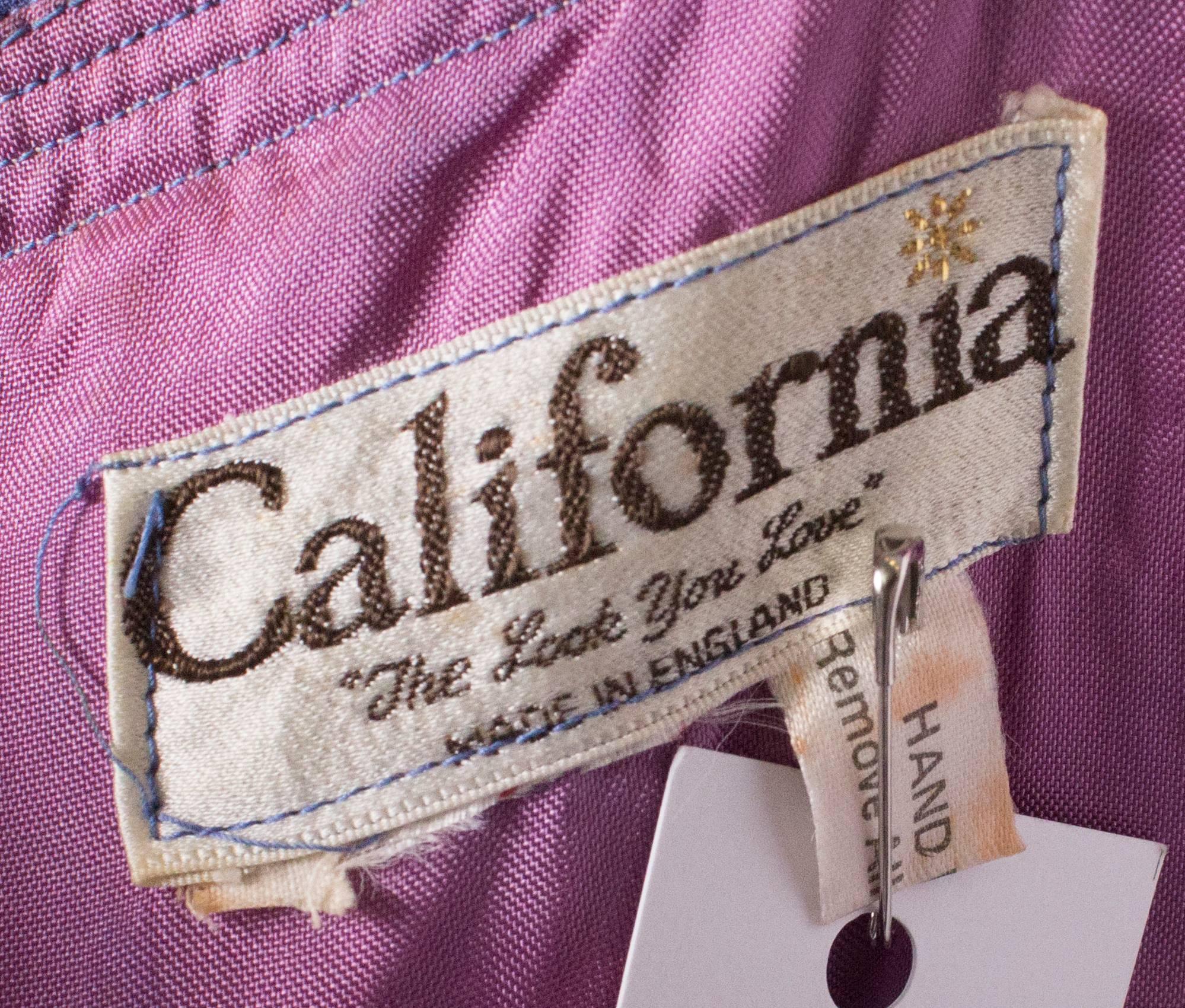 A Vintage 1970s lilac layered long summer festival dress 'California'  1