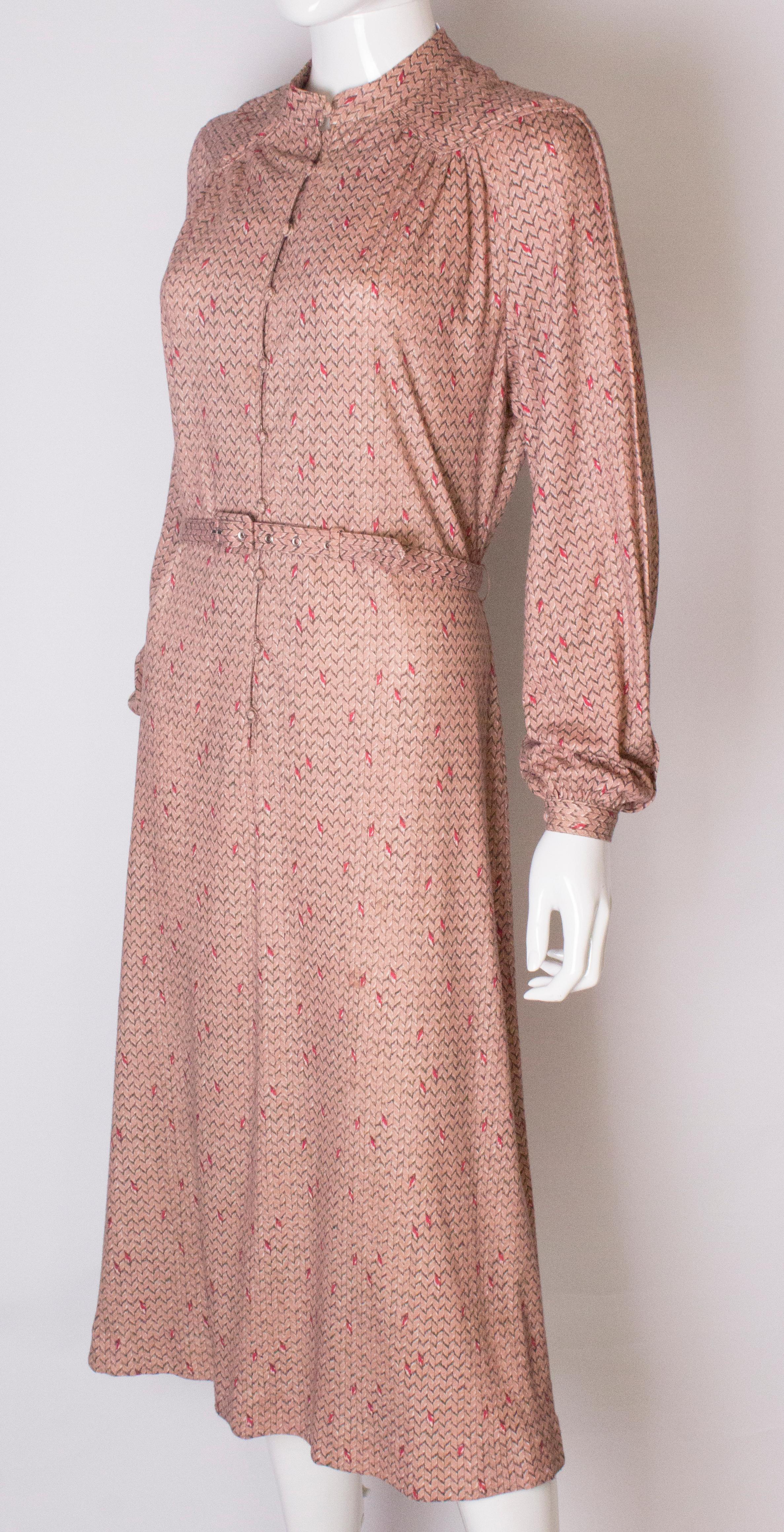 Vintage Jerseymasters Print Dress For Sale at 1stDibs