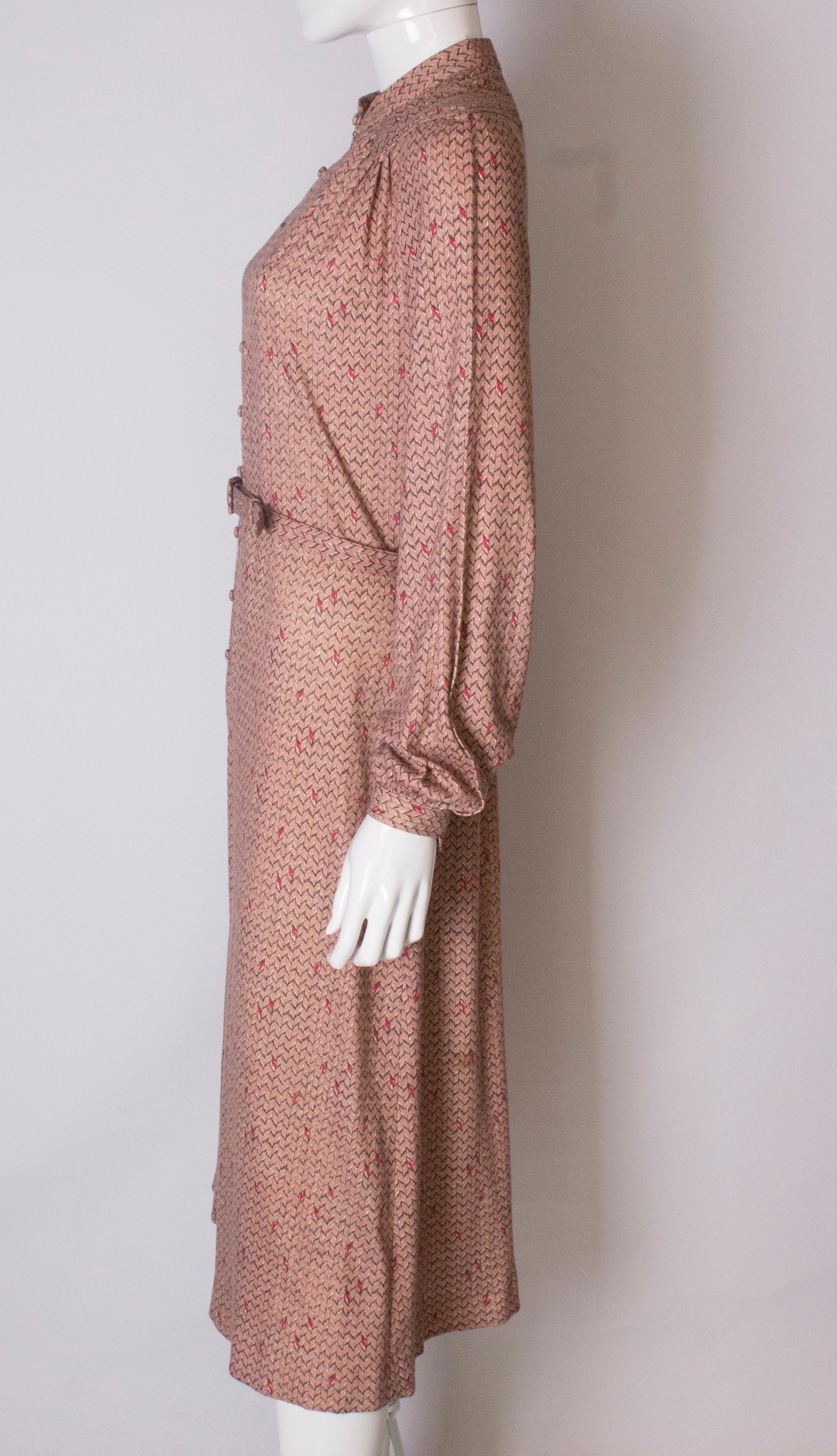 Vintage Jerseymasters Print Dress For Sale 1