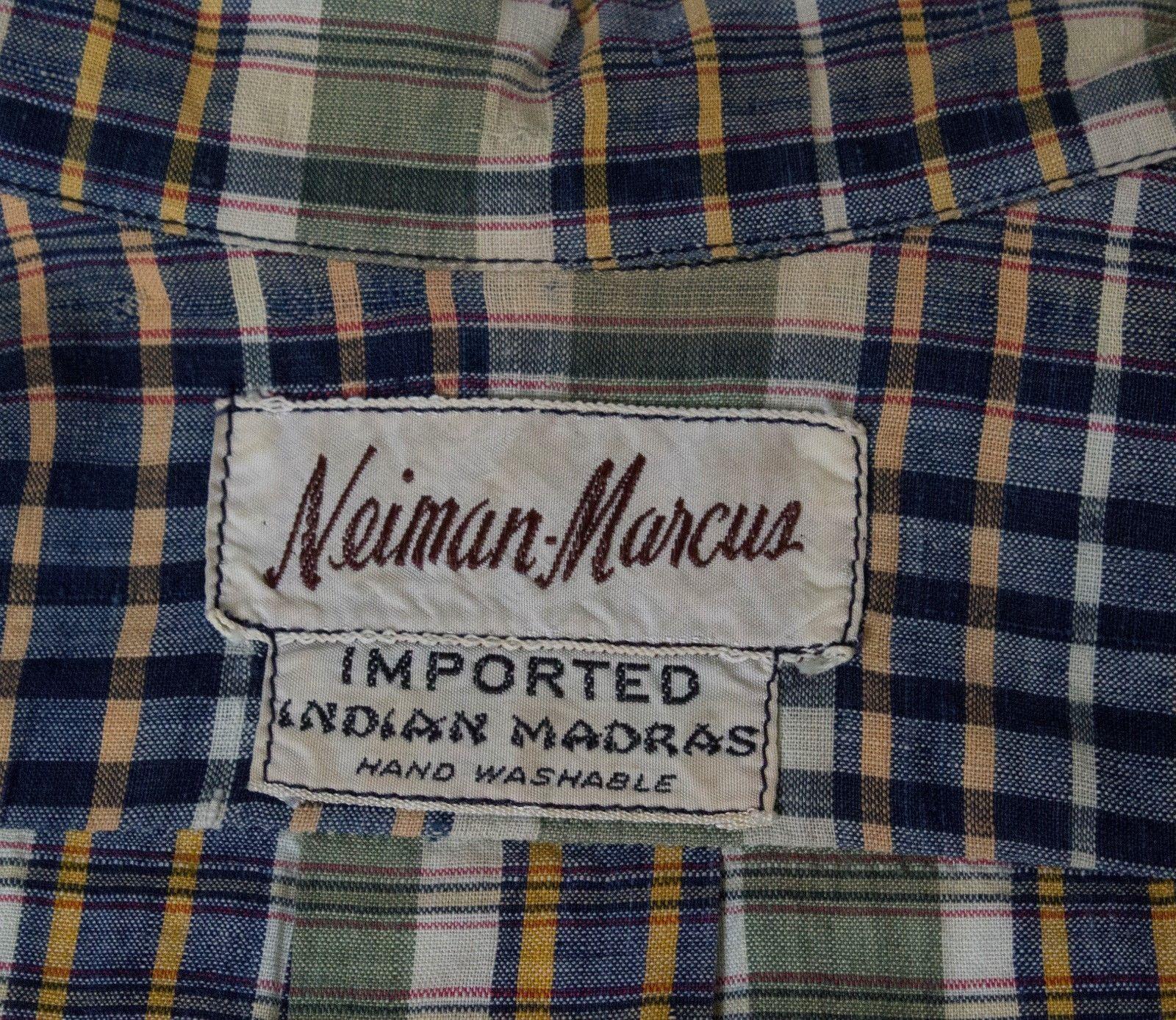 Women's A vintage 1950s gingham striped cotton day dress by Neiman Marcus