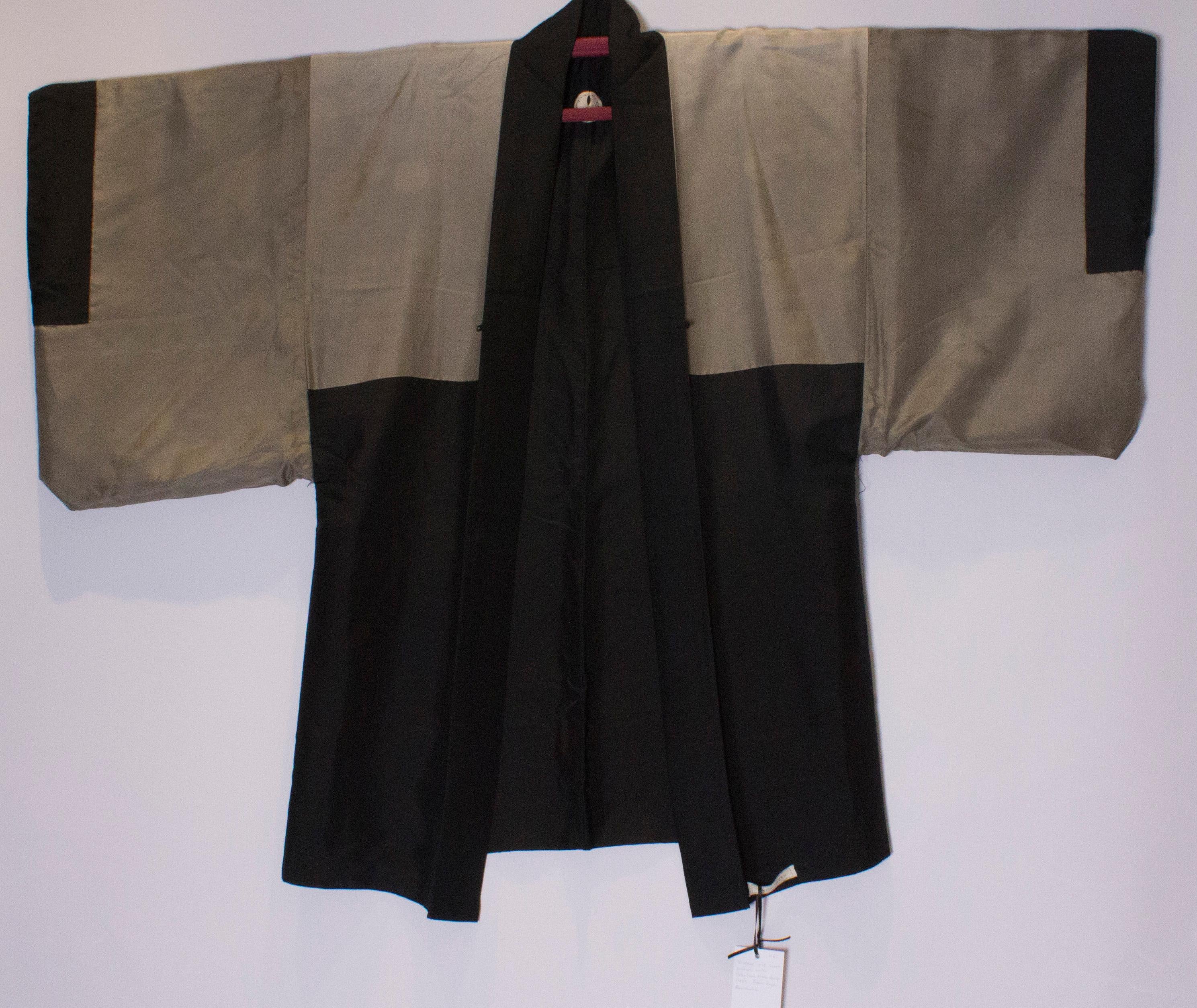 Vintage Silk Kimono with Handpainted Lining 5