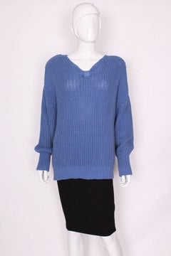 Vintage 1980s Jean Muir Blue Jumper