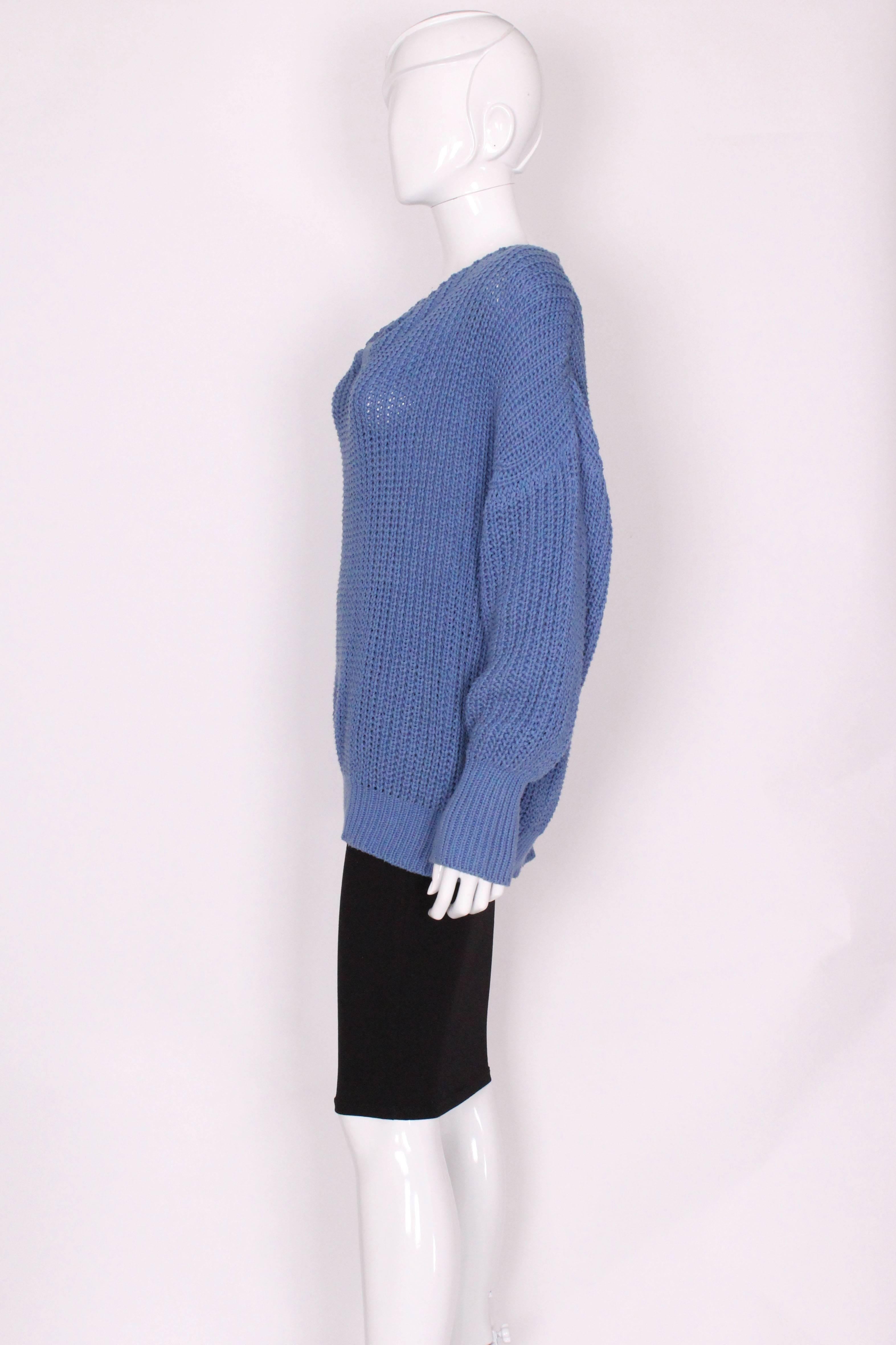 Women's Vintage 1980s Jean Muir Blue Jumper For Sale