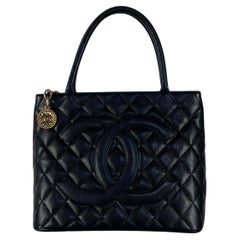 CHANEL Medaillon Tote Bag Black Caviar Leather 2005–2006