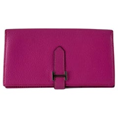 Hermès Béarn Wallet Pink Leather Gold Hardware 2008