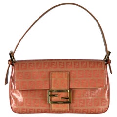 Fendi Baguette Orange Zucca Vinyl Umhängetasche