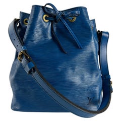 Louis Vuitton Noé PM Shoulder Bag Epi Leather Blue 1990 Louis Vuitton Noé PM Shoulder Bag Epi Leather Blue 1990