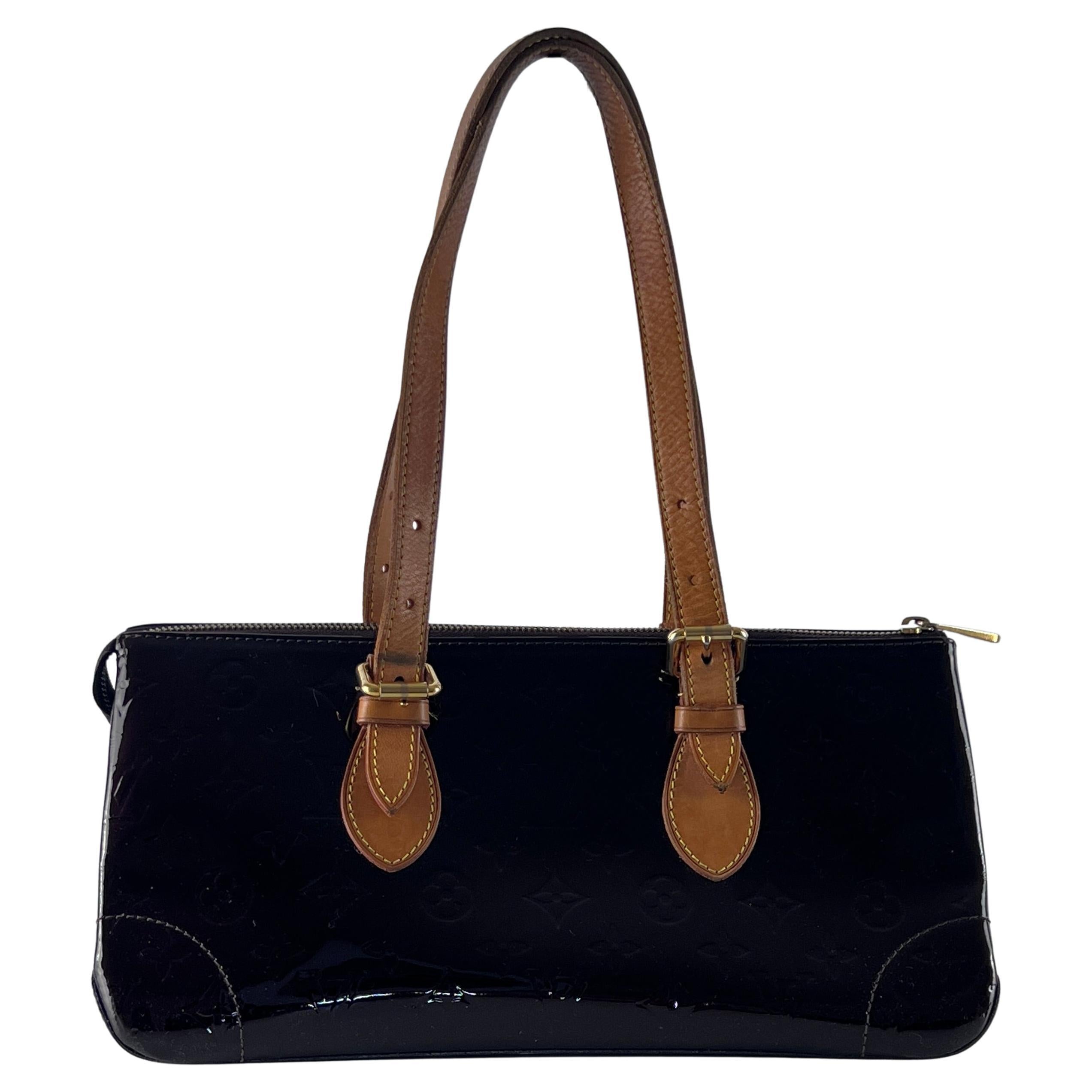 Louis Vuitton Rosewood Shoulder Bag Vernis Leather Bordeaux