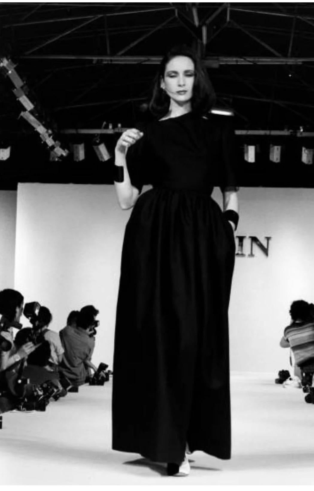 Lanvin vintage 1970s silk & linen backless attached bold ribbon ties/bows dress 9
