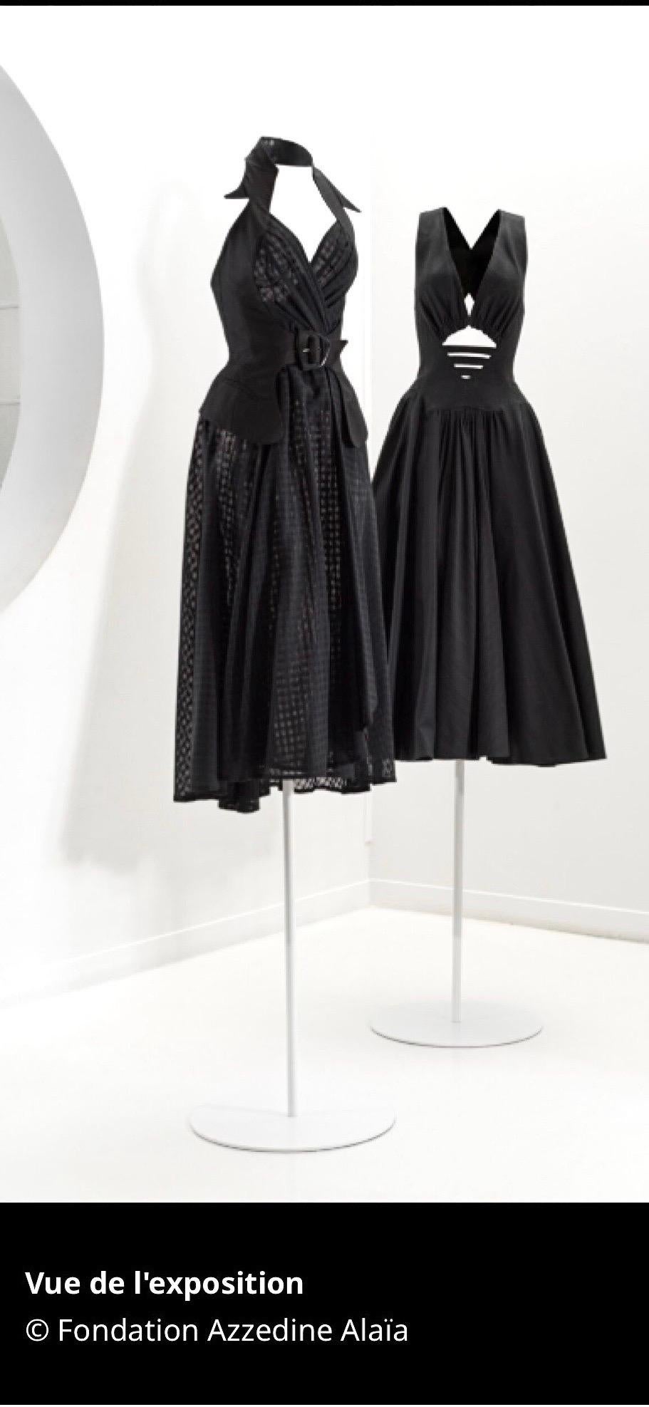 Thierry Mugler Couture Frühjahr Sommer 1992 Vintage Sammler Schwarzes Neckholder-Kleid mit Neckholder im Angebot 11