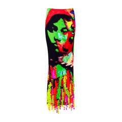 Iconic Pop Art Face Print Skirt By JEAN PAUL GAULTIER 8