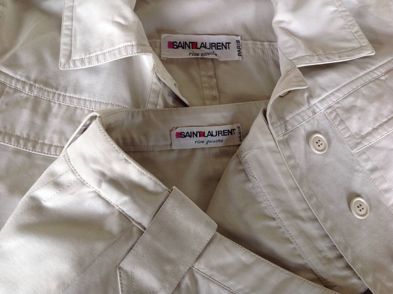Women's Iconic YVES SAINT LAURENT 1969 LOULOU DE LA FALAISE safari suit.