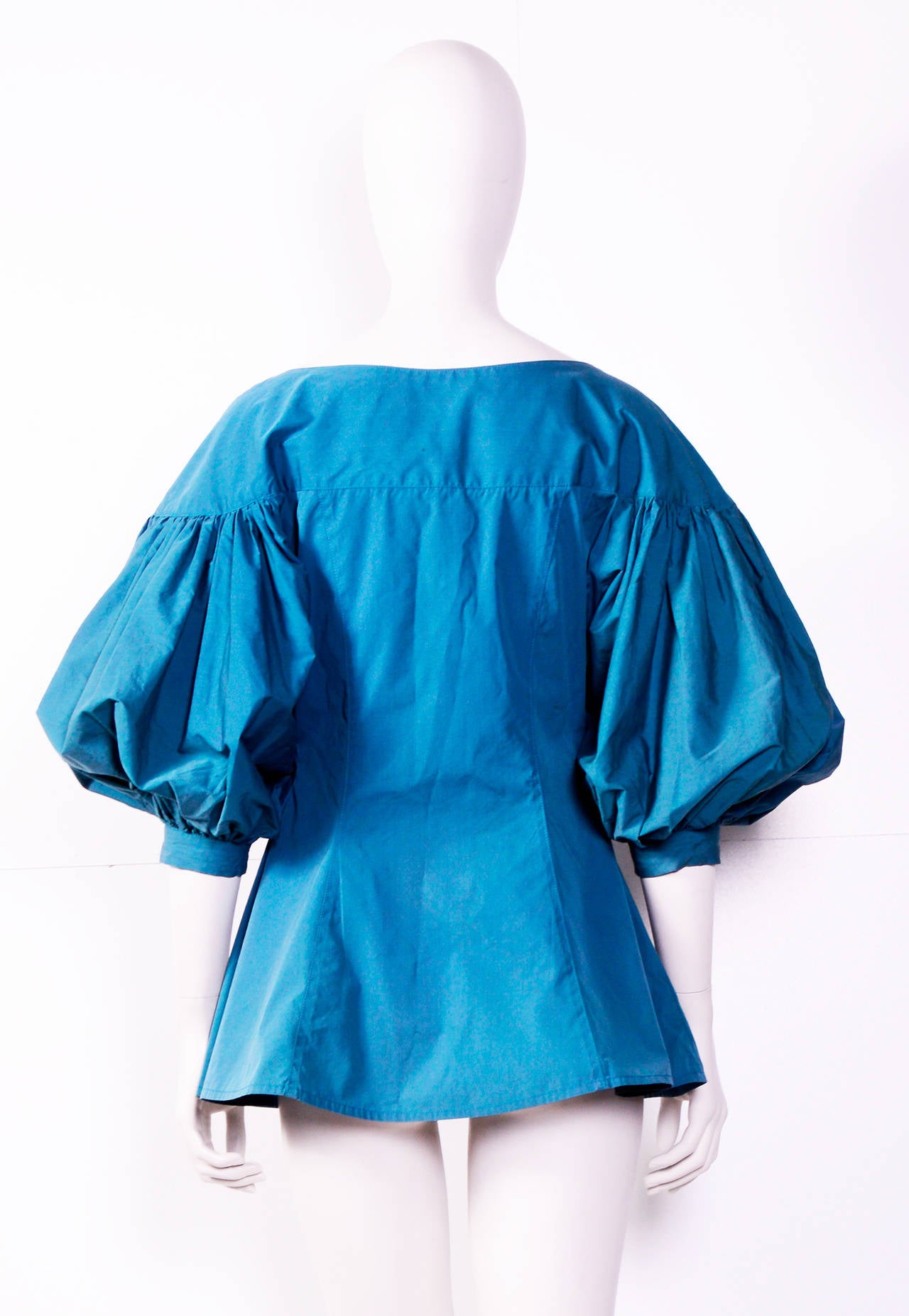 Yves Saint Laurent Vintage Cotton Peasant Tunic/Blouse In Excellent Condition In Antwerp, BE