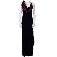 Unique Jersey Slinky LORIS AZZARO 70's Dress 5