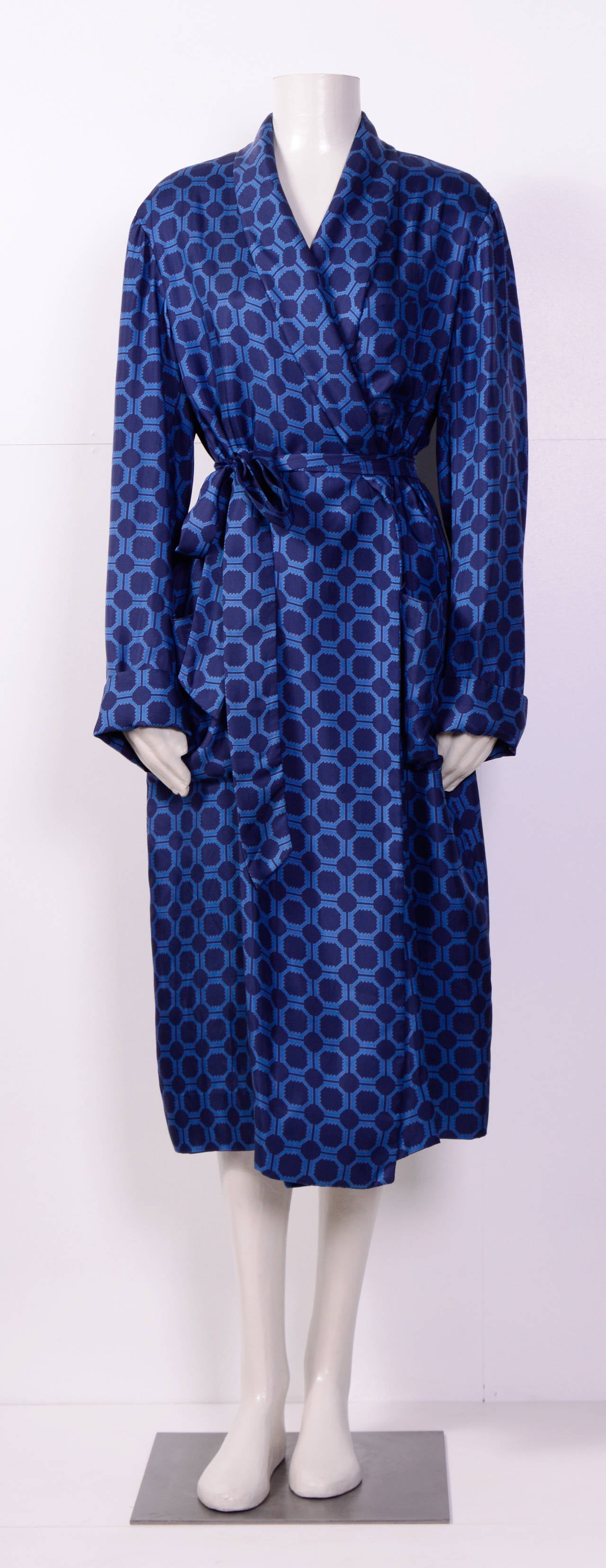 Vintage Hermés Silk Robe / Coat at 1stDibs