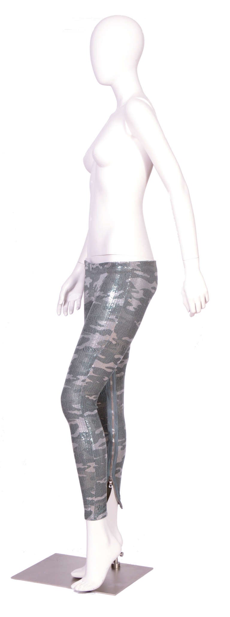 Balmain Sequined Camouflage Pants